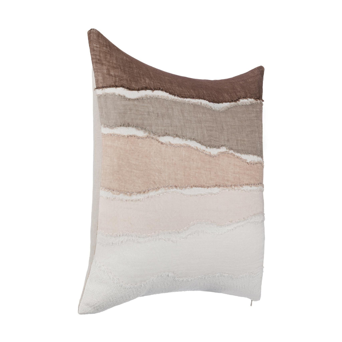 Bikram - 22" x 22" LN Pillow - Ivory / Mocha Cream