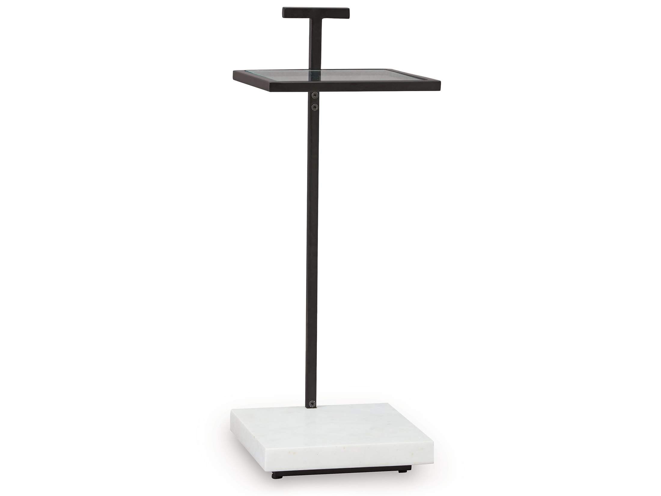 Mannill - Accent Table - Black / White