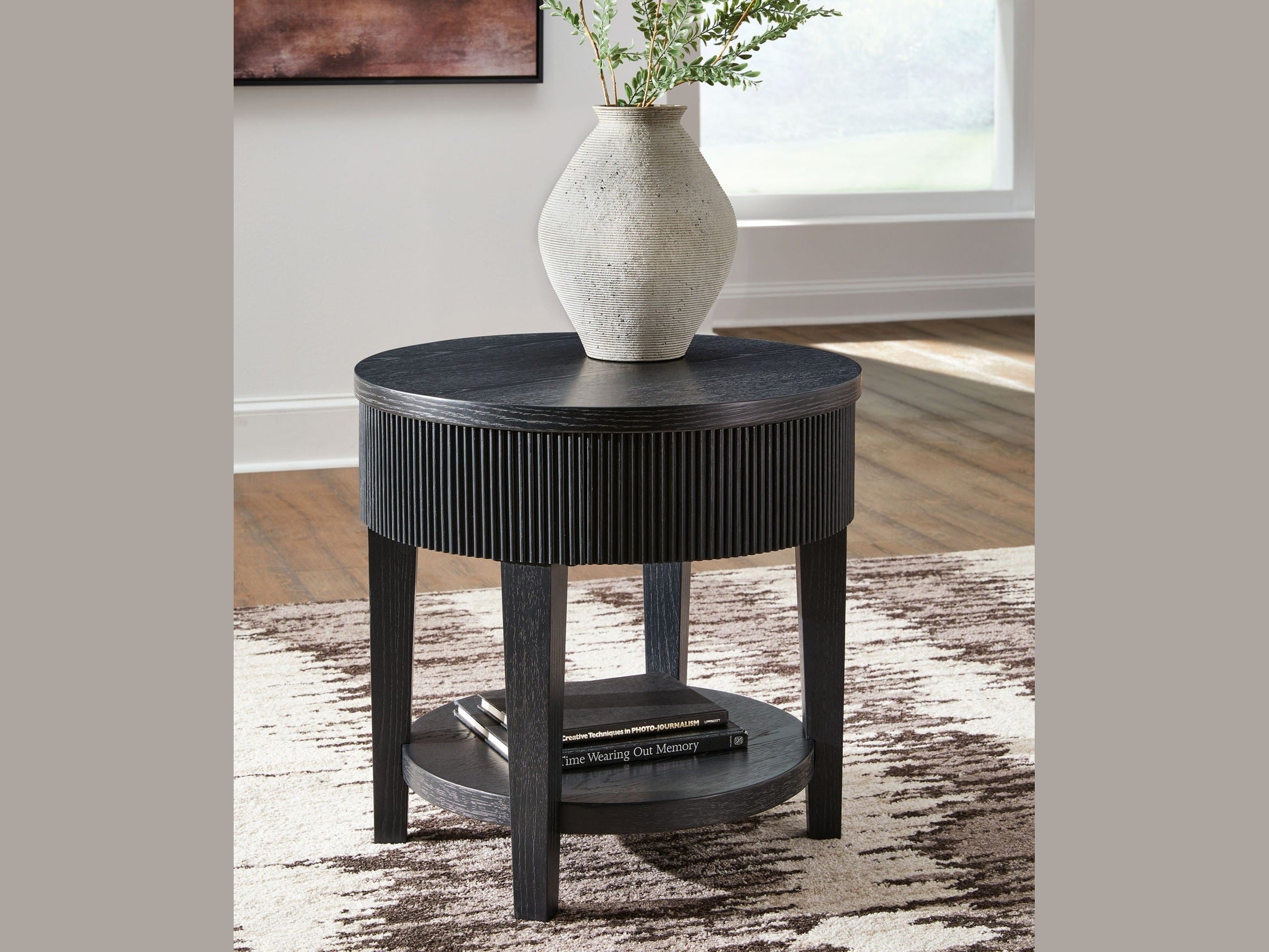 Marstream - Round End Table - Black