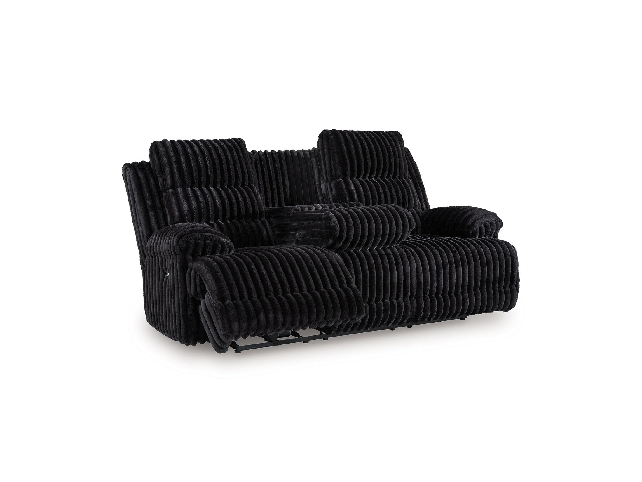 Rhine Falls - Reclining Power Sofa With Drop Down Table - Onyx