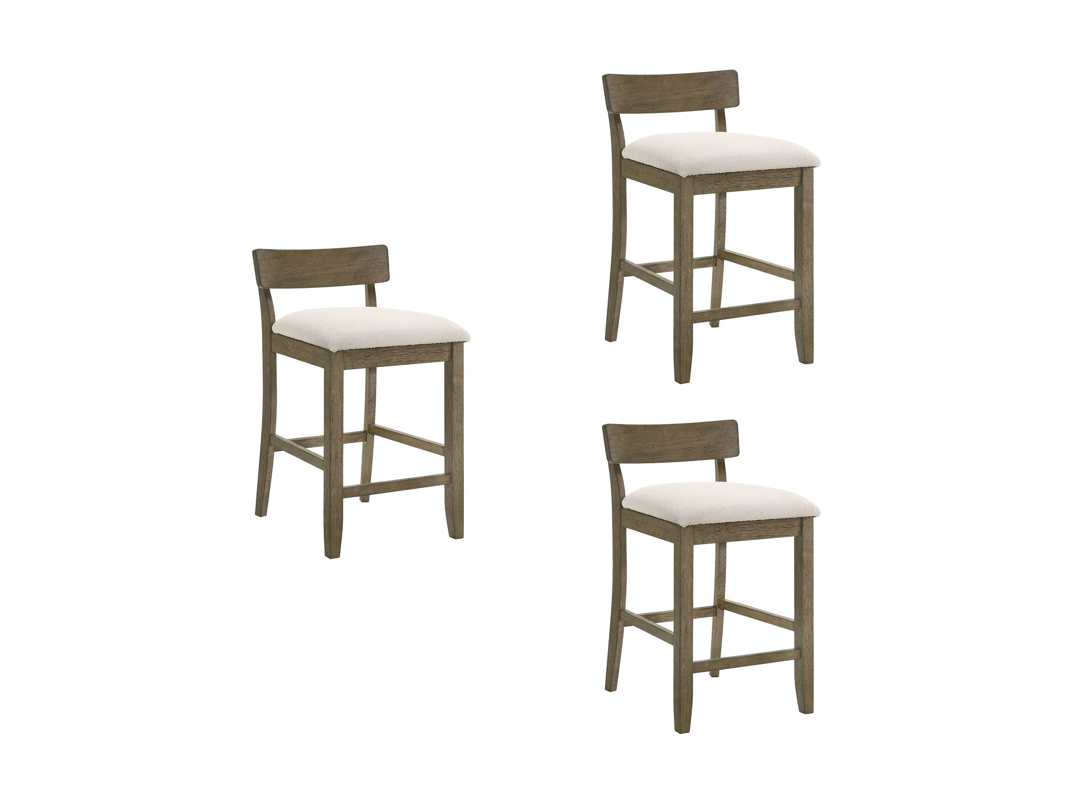 Merie - Modern Transitional Wood Counter Height Kitchen Bar Stool