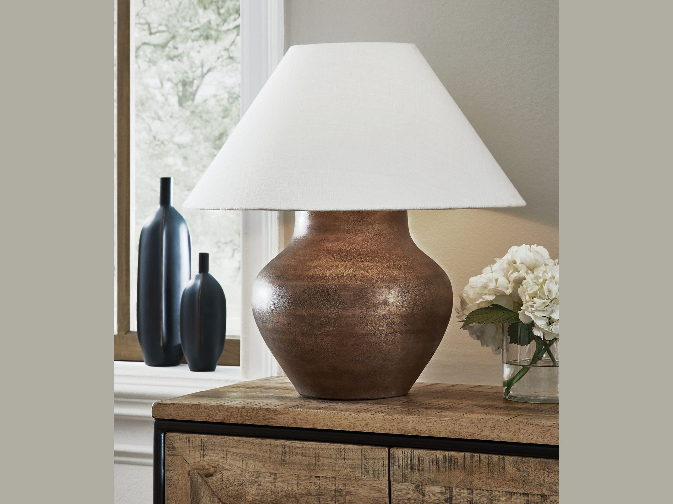 Whitham - Metal Table Lamp - Antique Copper Finish