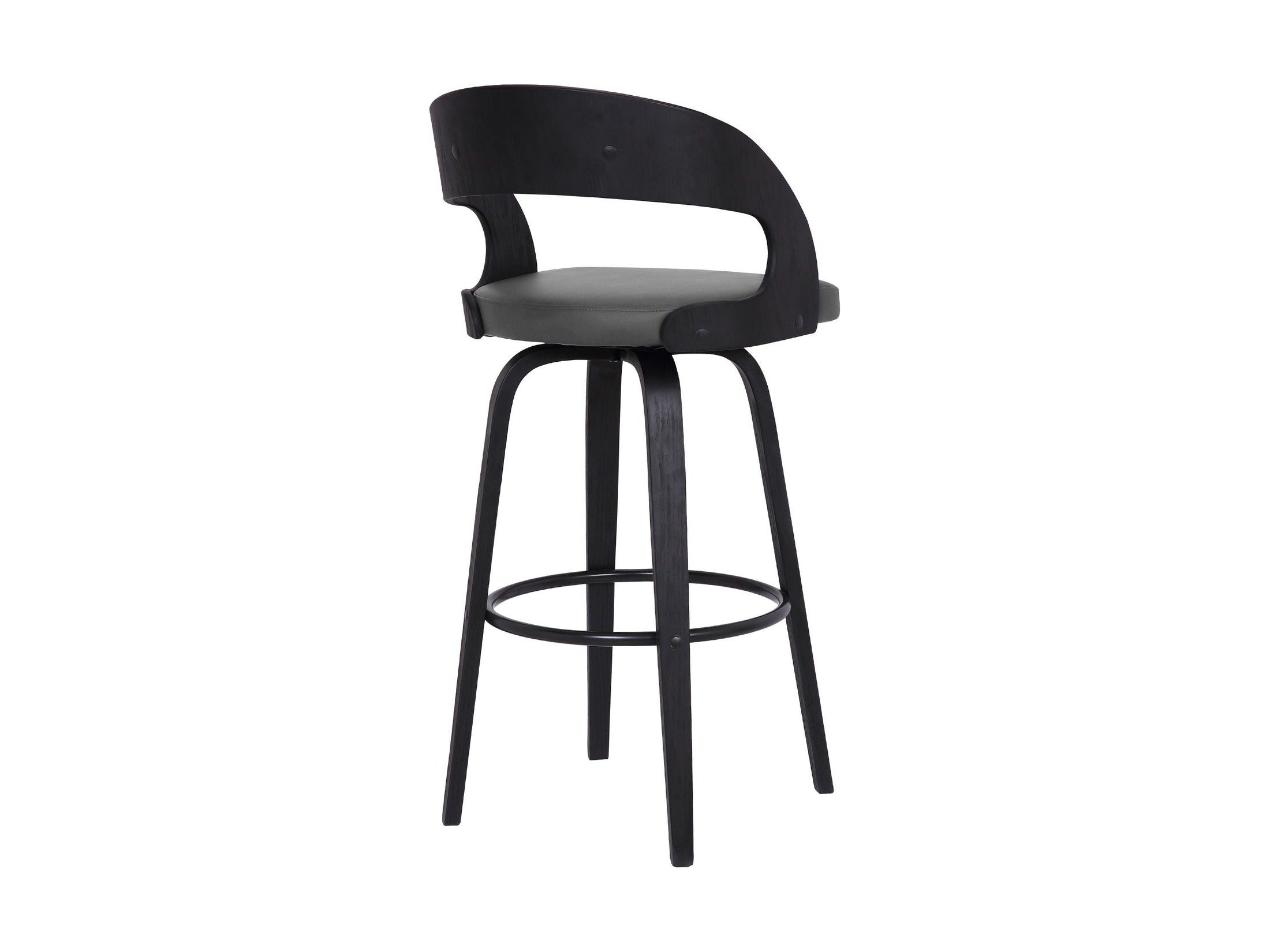 Shelly - 30" Bar Height Swivel Bar Stool With Black Frame
