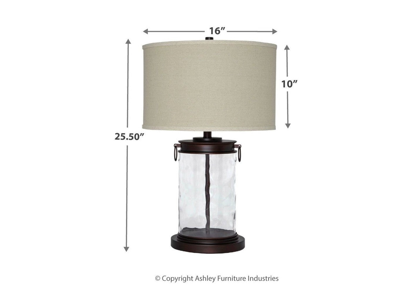 Tailynn - Glass Table Lamp  - Clear / Bronze Finish
