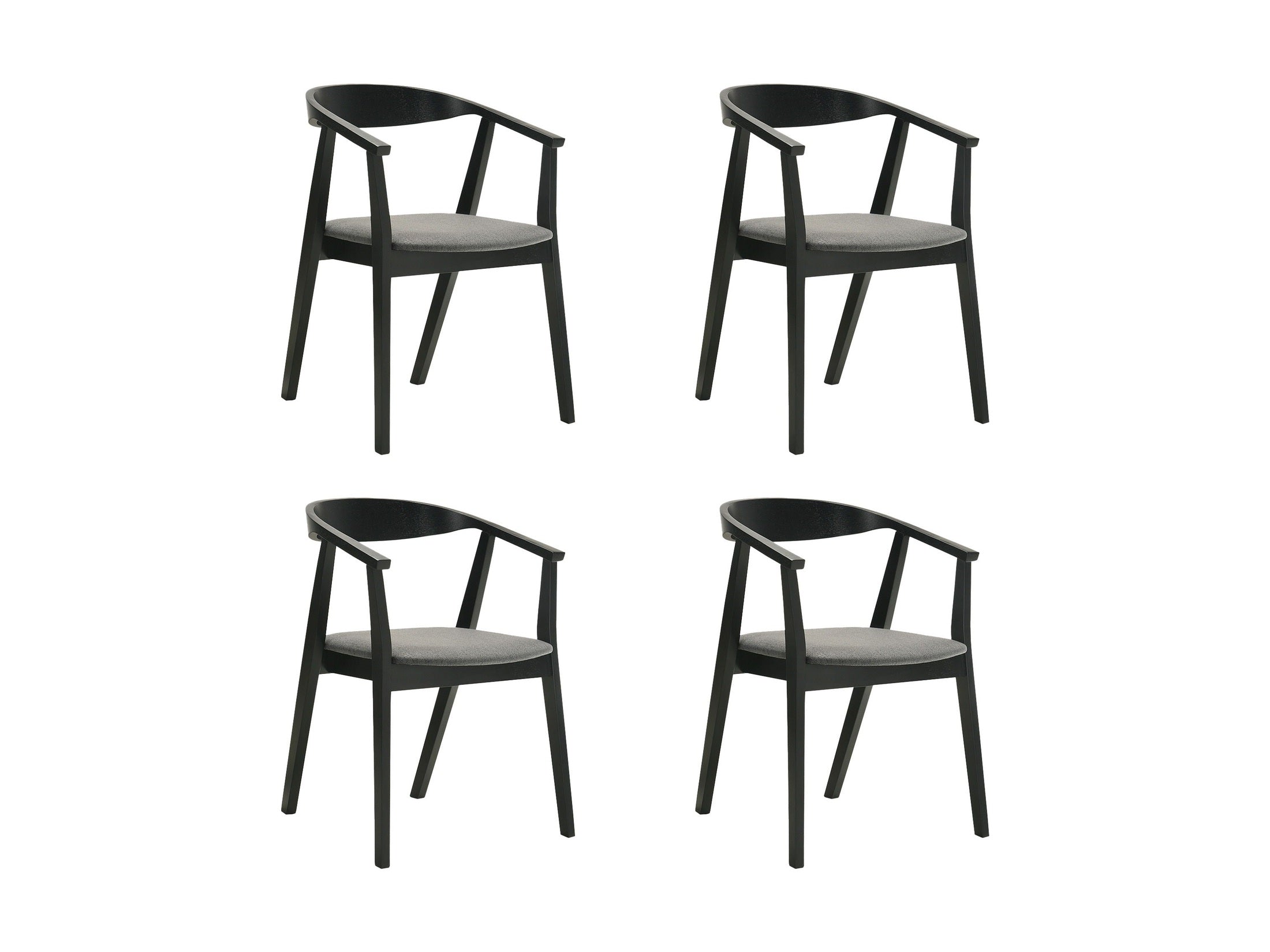 Santana - Wood Dining Chair With Black Frame
