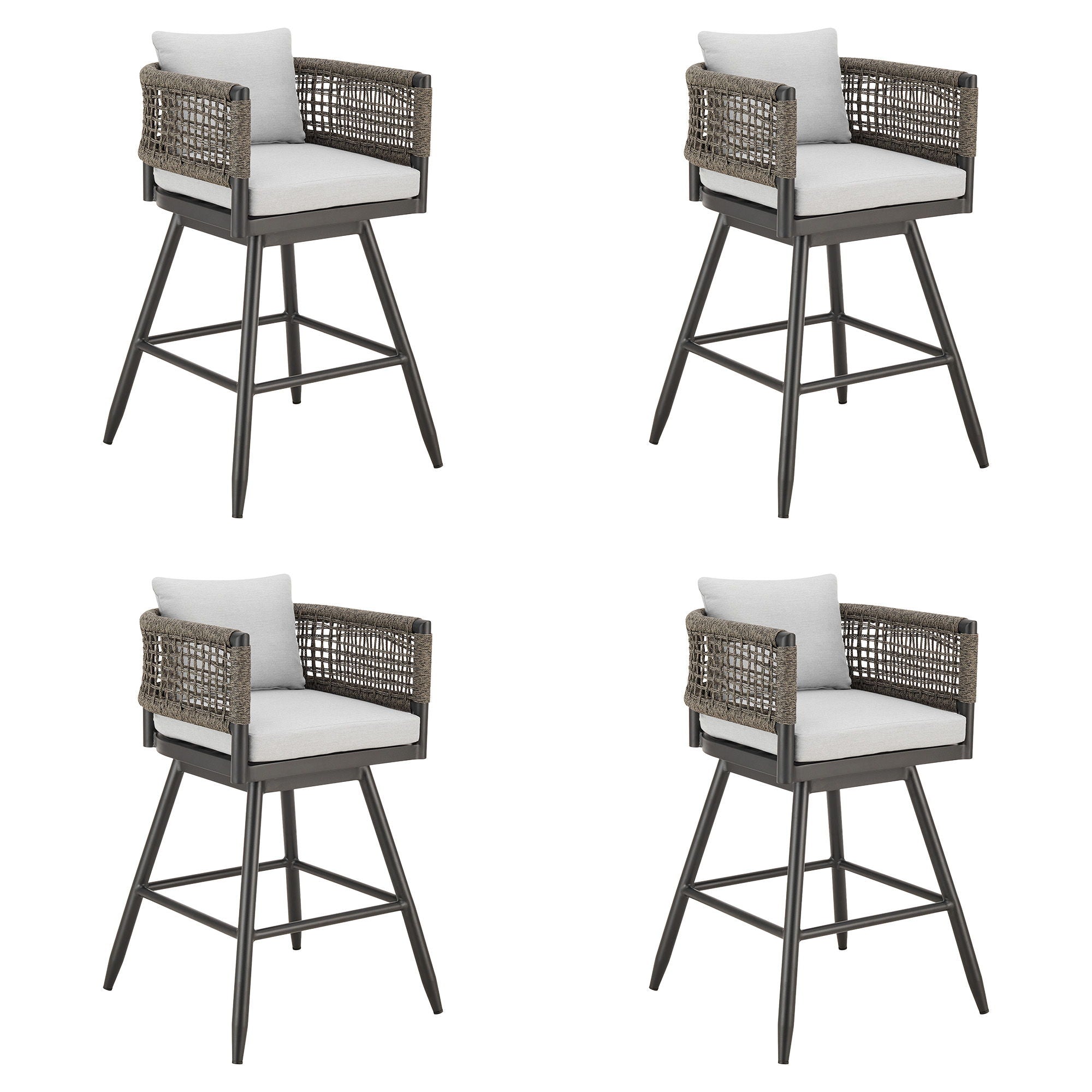 Alegria - Outdoor Patio Swivel Bar Stool Set