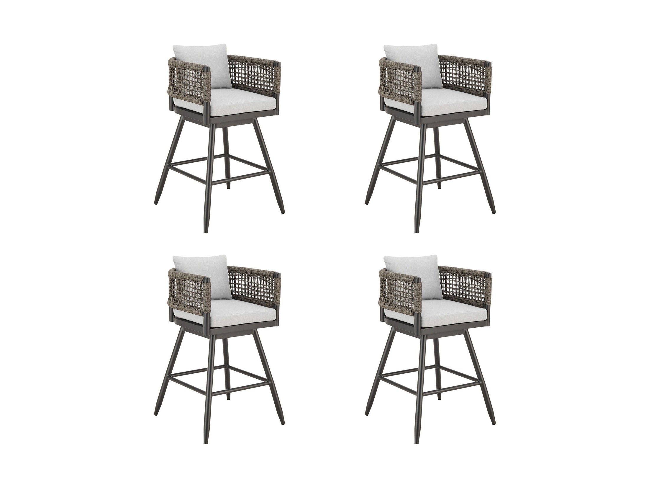Alegria - Outdoor Patio Swivel Bar Stool Set