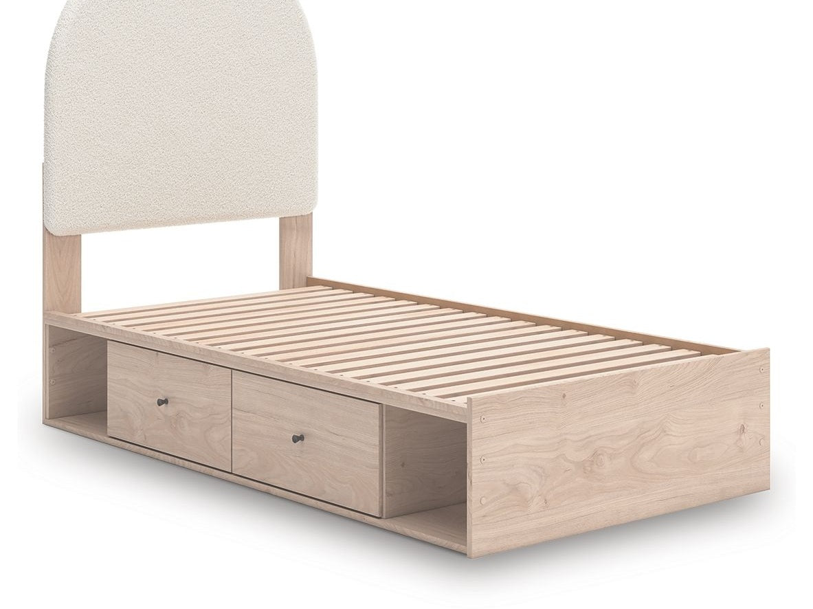 Shapella - Upholstered Panel Storage Bed