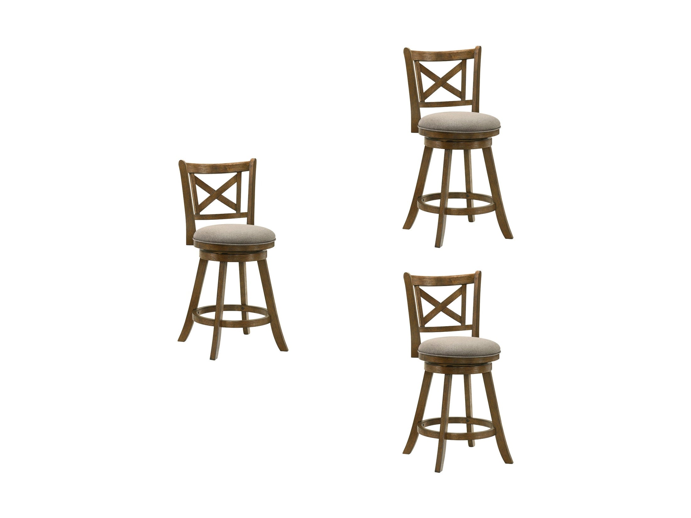 Kodi - Modern Farmhouse Swivel Wood Counter Height Kitchen Bar Stool