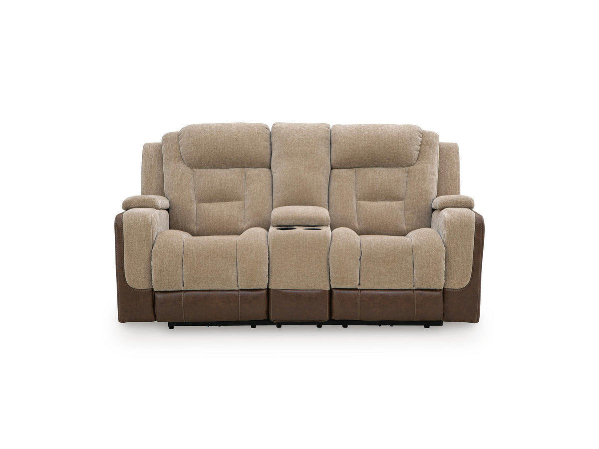Mixed Motion - Power Reclining Loveseat With Console / Adjustable Headrest