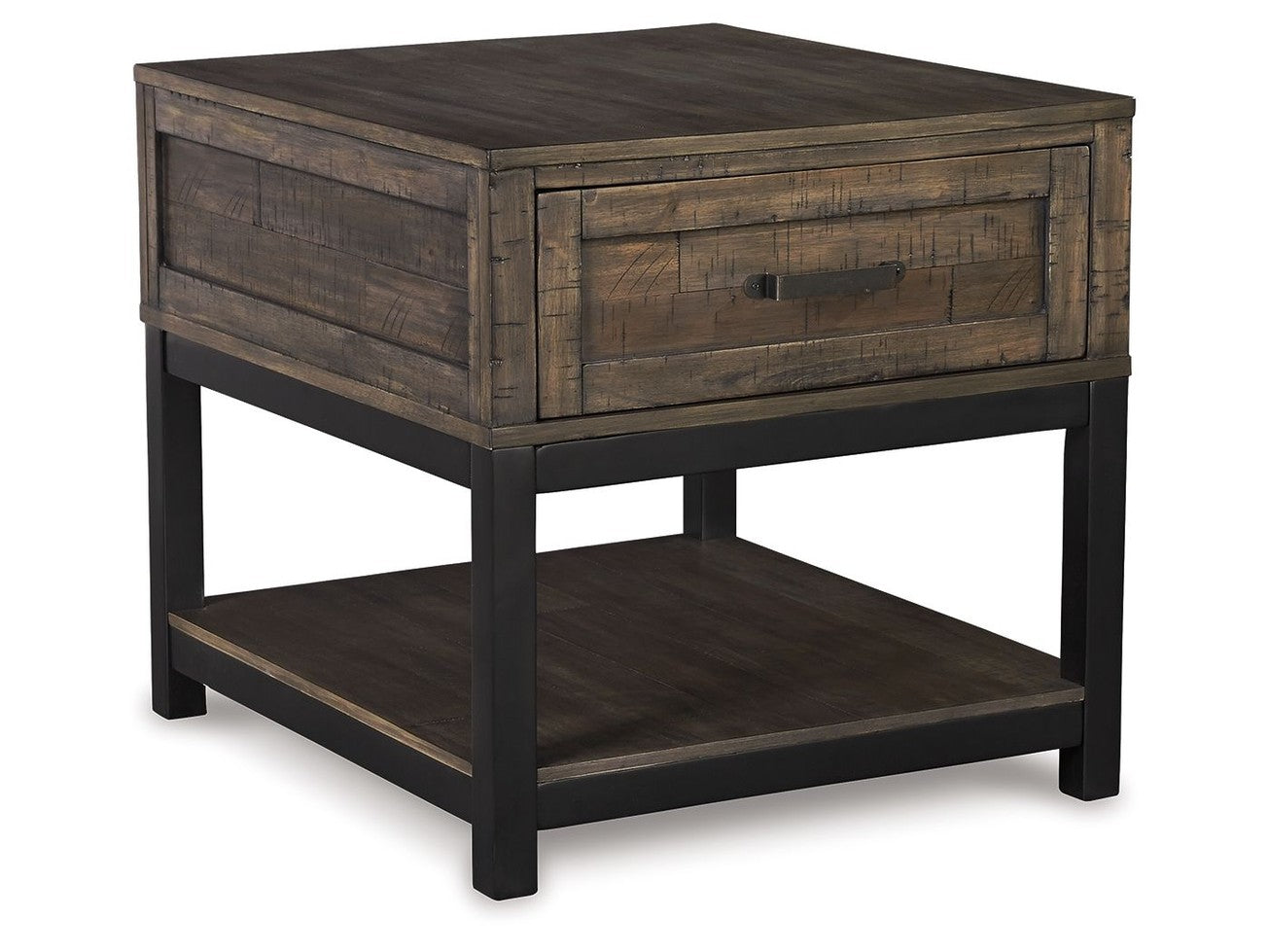 Johurst - Rectangular End Table - Grayish Brown