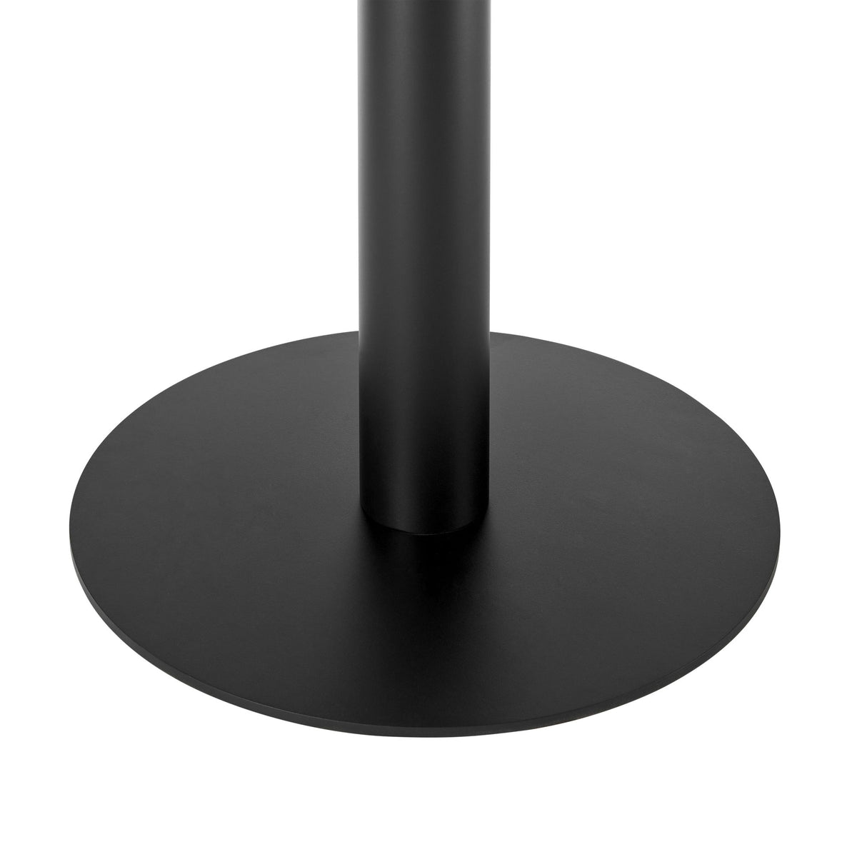 Jazmin - 40" Outdoor Round Sintered Stone Bar Table With Aluminum Pedestal Base - Black / White