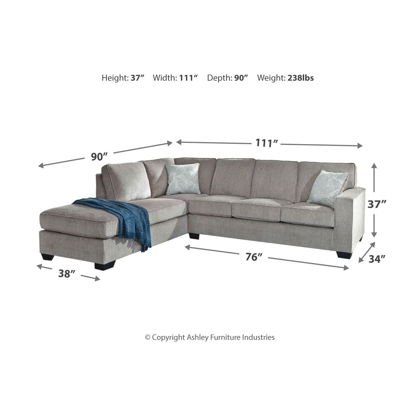 Altari - Sectional With Chaise