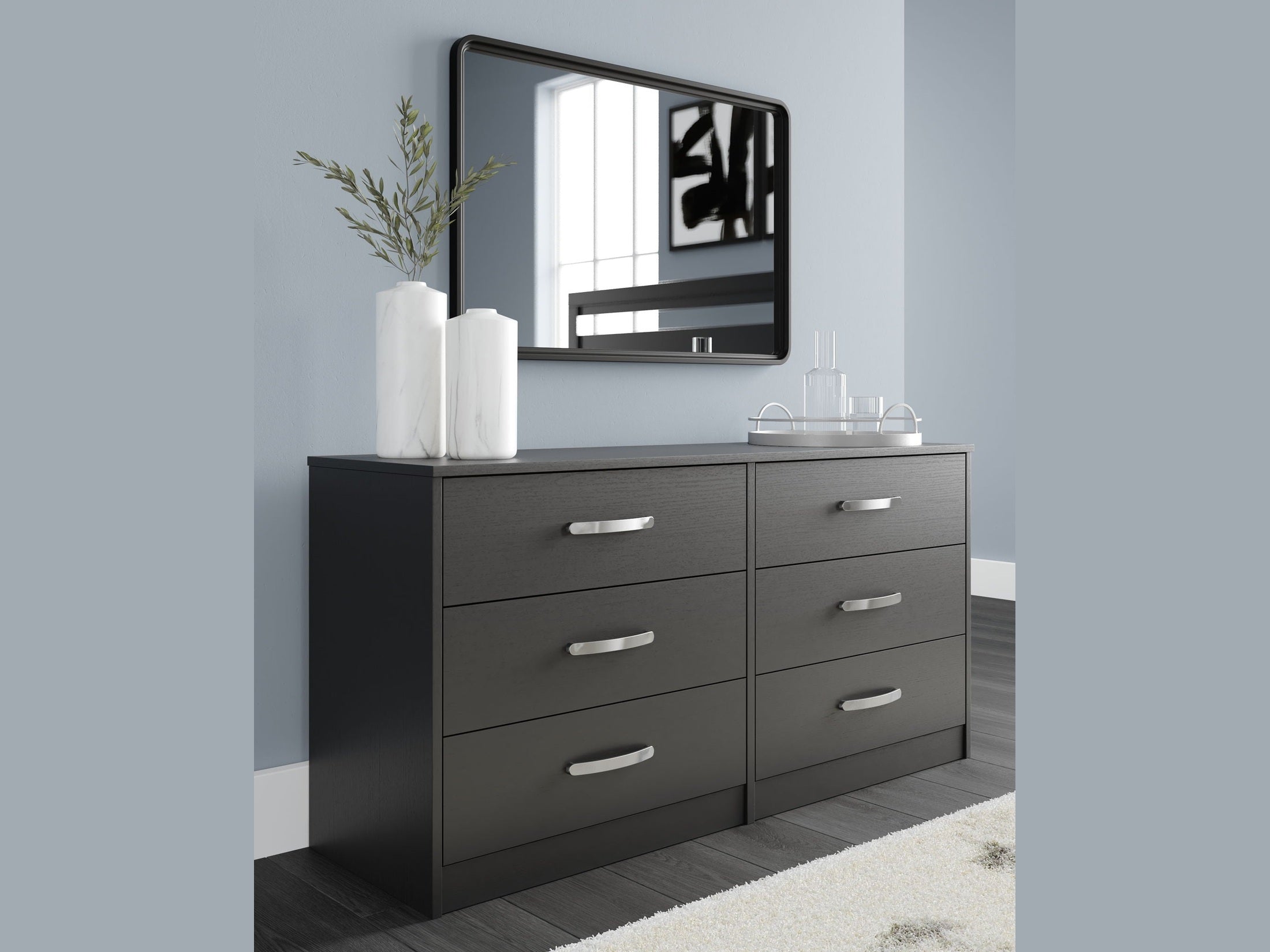 Finch - Six Drawer Dresser - Black