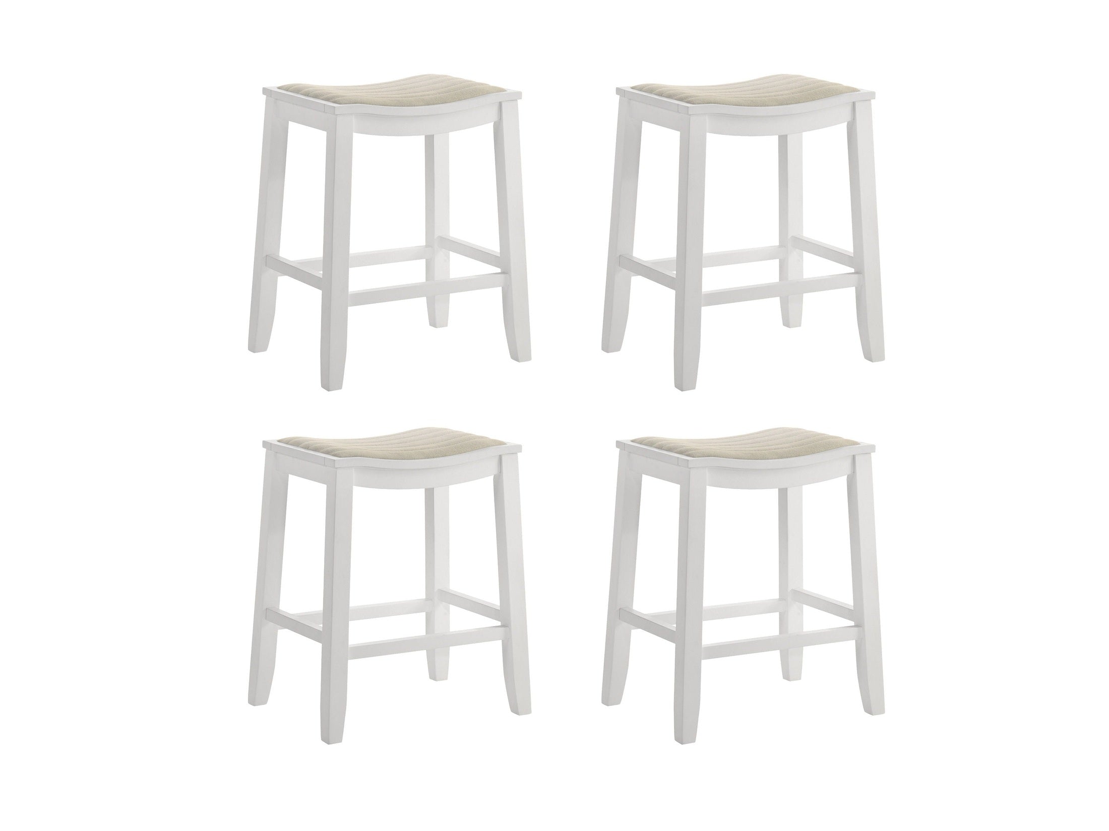 Iyani - Coastal Modern Wood Counter Height Kitchen Bar Stool