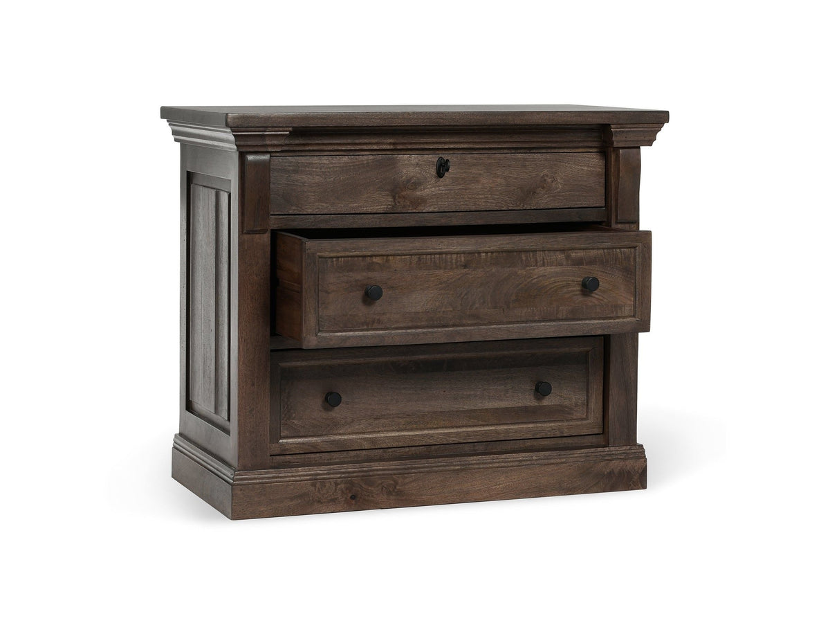 Adelaide - Wood 3 Drawer Nightstand - Cocoa Brown