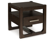Breckington - Square End Table - Dark Brown