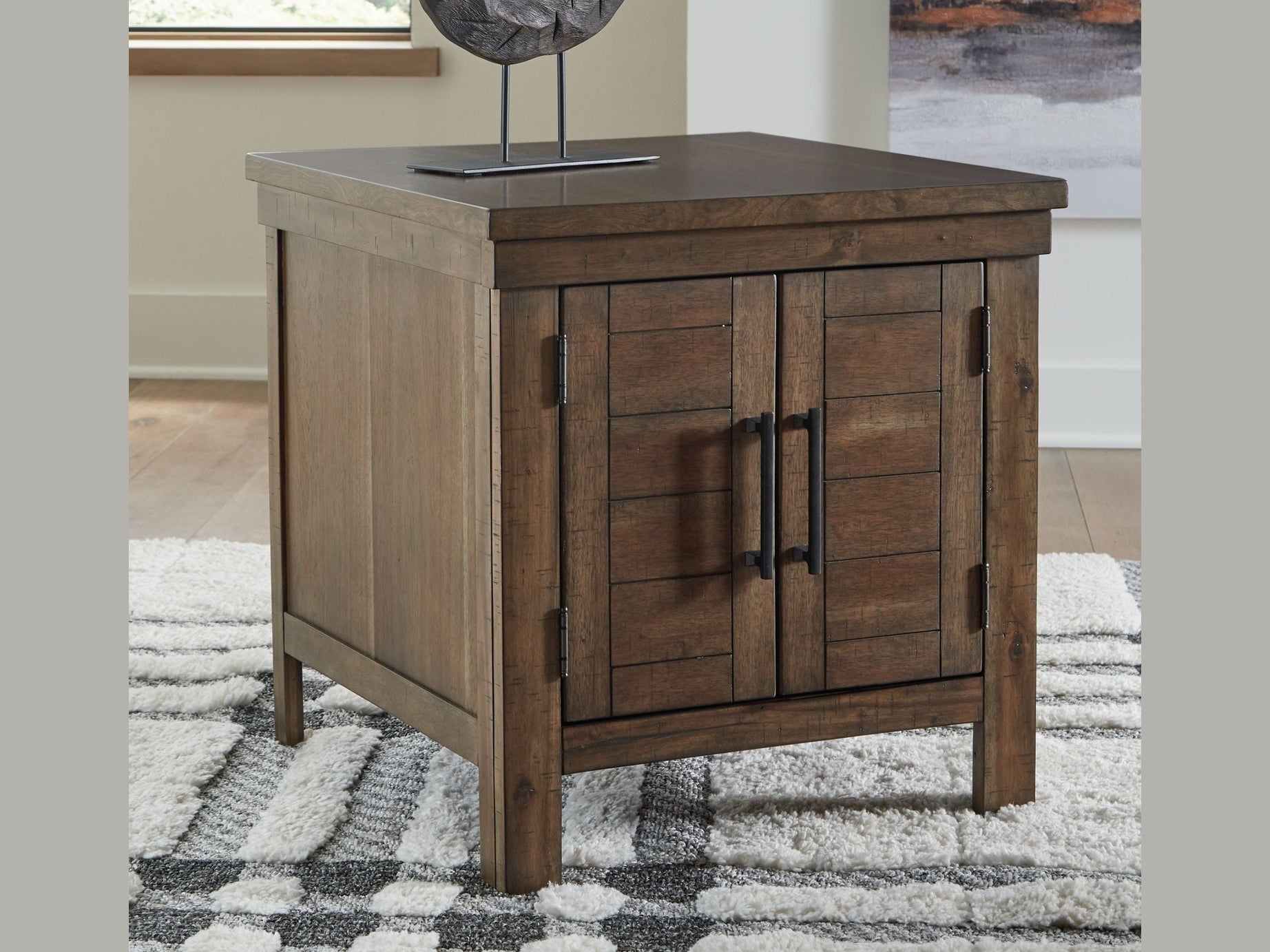 Moriville - Rectangular End Table - Grayish Brown