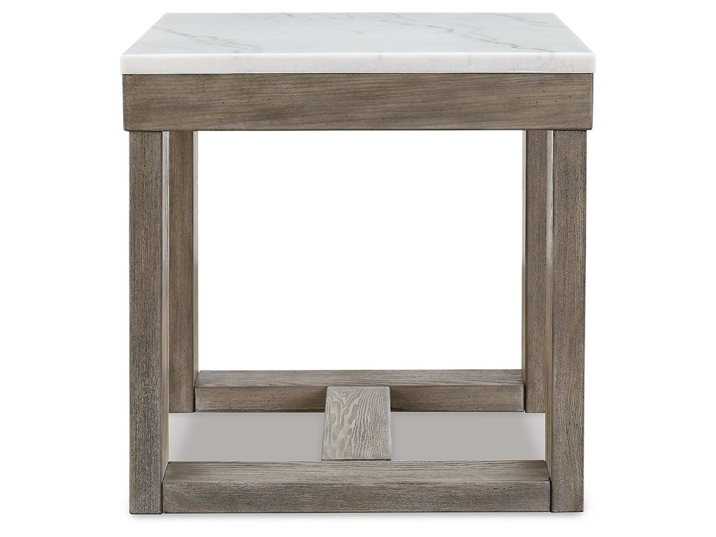 Loyaska - Square End Table - Brown / Ivory