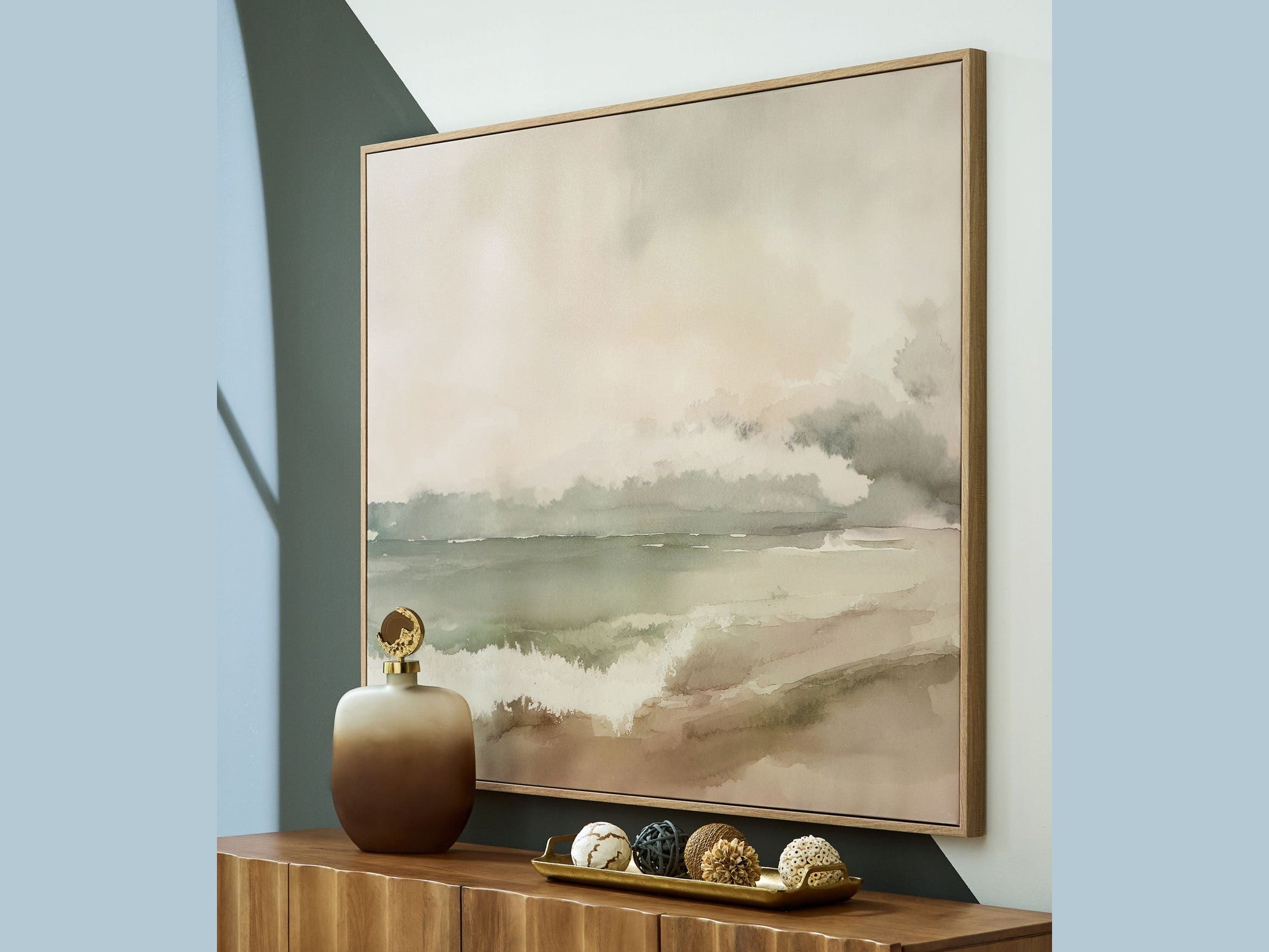 Vallus - Wall Art - Blush / Green / Gray