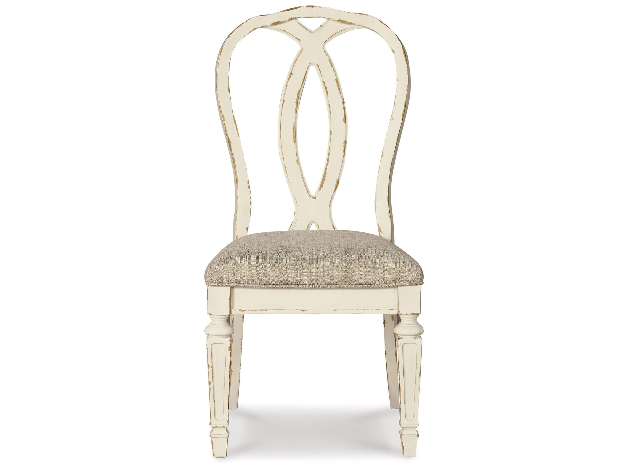 Realyn - Dining UPH Side Chair (Set of 2) - Ribbonback - Chipped White