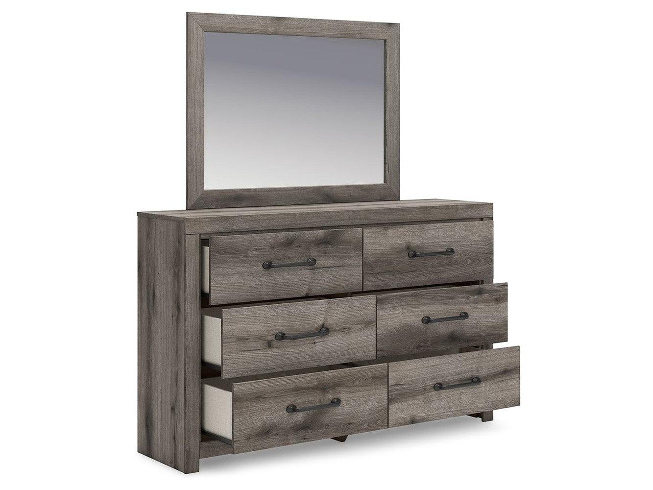 Urbanoore - Dresser And Mirror - Brown Gray
