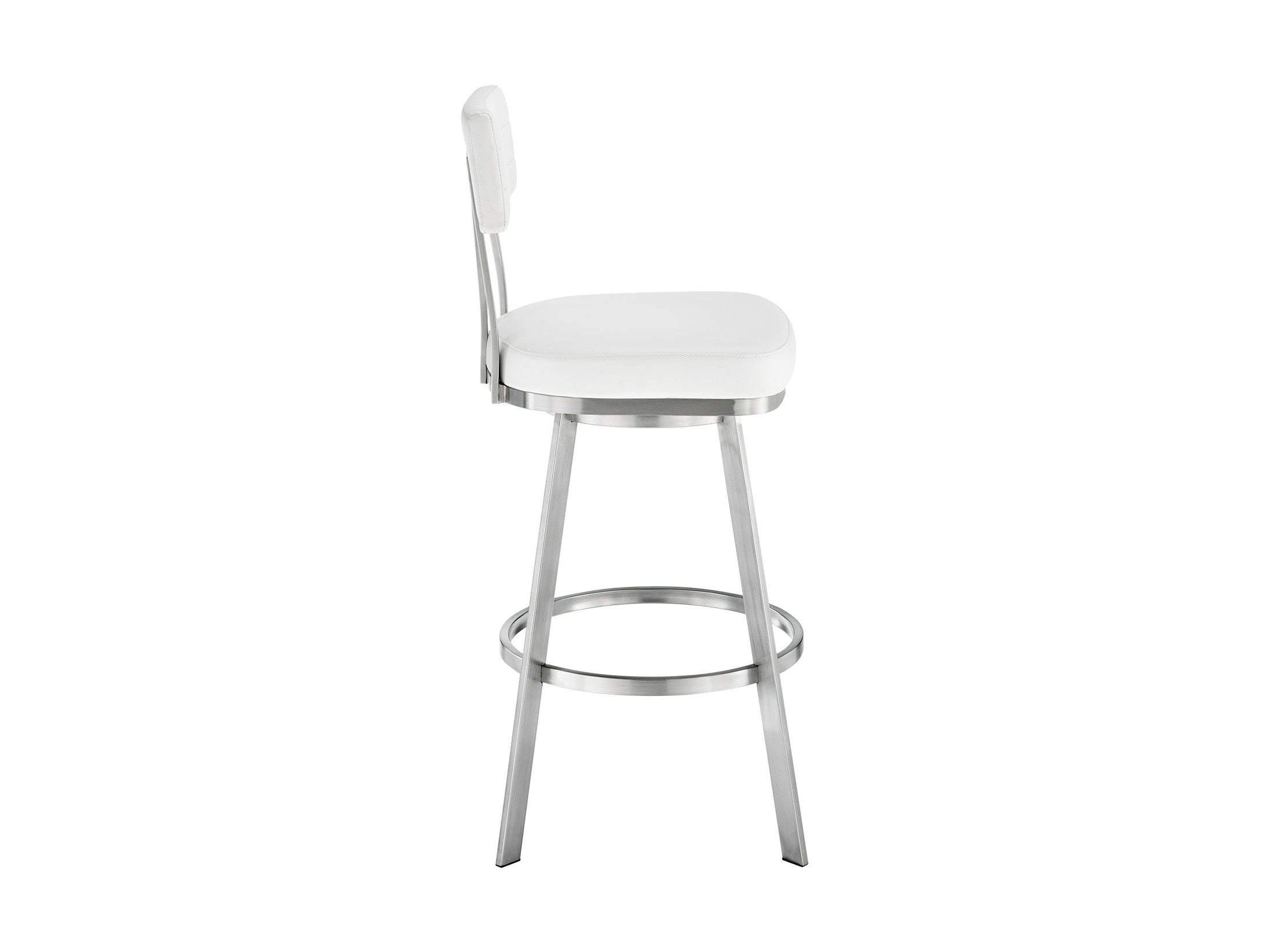 Benjamin - Swivel Stool - Brushed Steel Legs