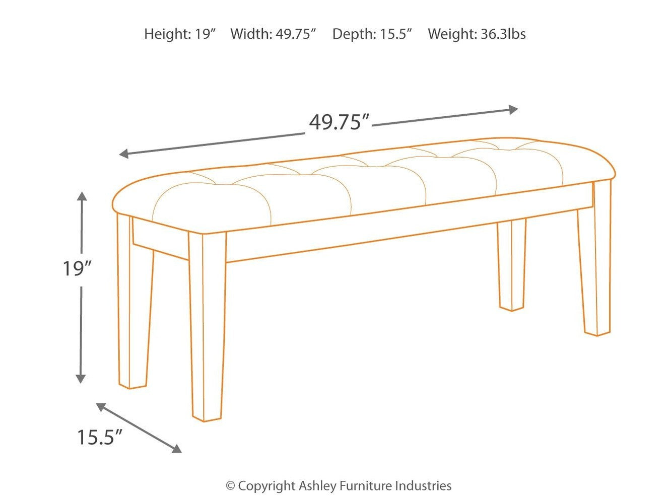Ralene - Upholstered Bench