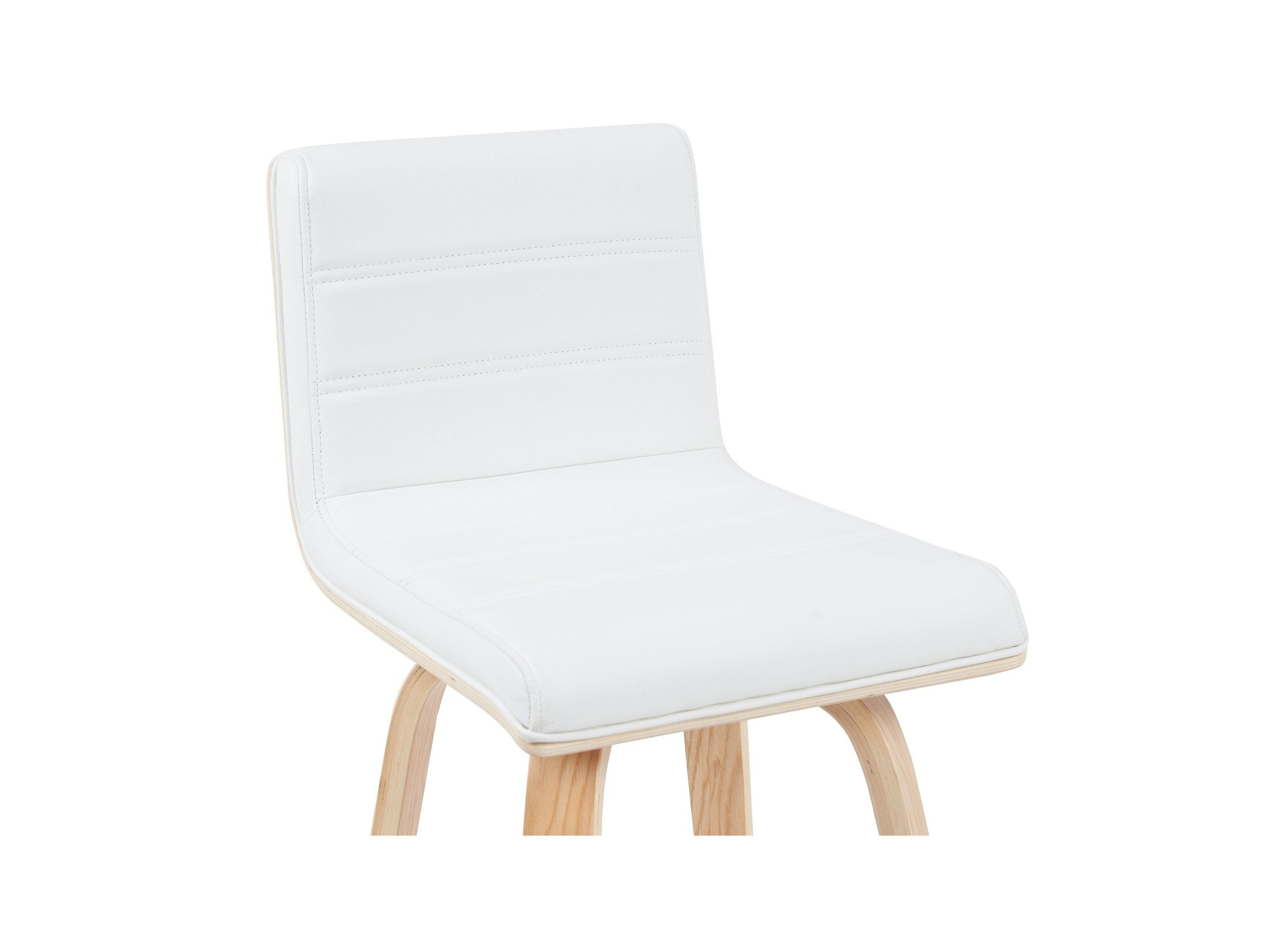 Vienna - Modern Counter Height Swivel Bar Stool - Patterned Oak Wood Frame