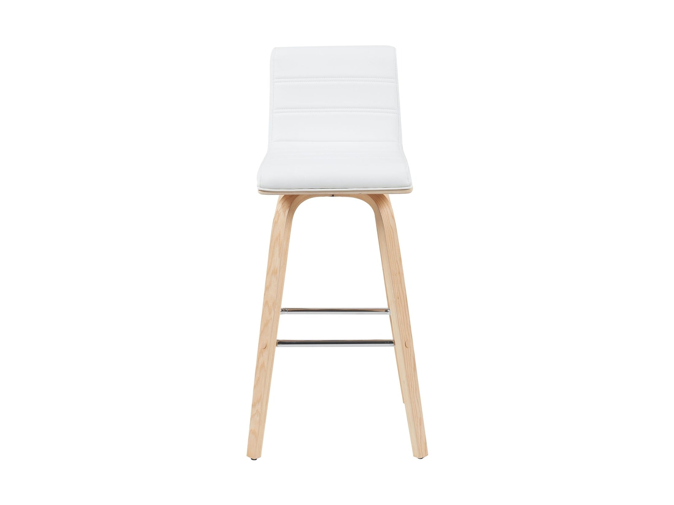 Vienna - Modern Swivel Bar Height Stool - Patterned Oak Wood Frame