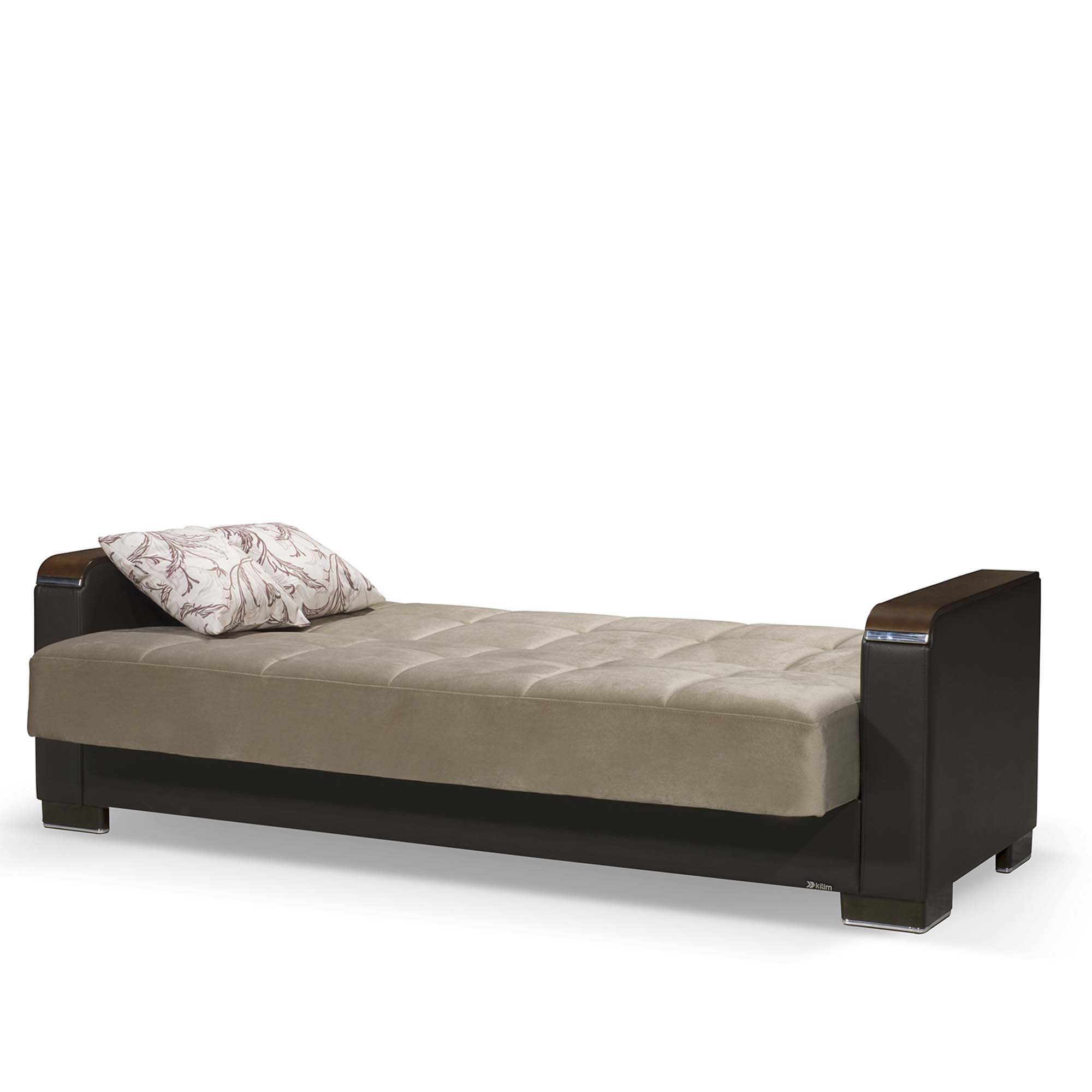 Ottomanson Armada X - Upholstered Convertible Wood Trimmed Sofabed With Storage