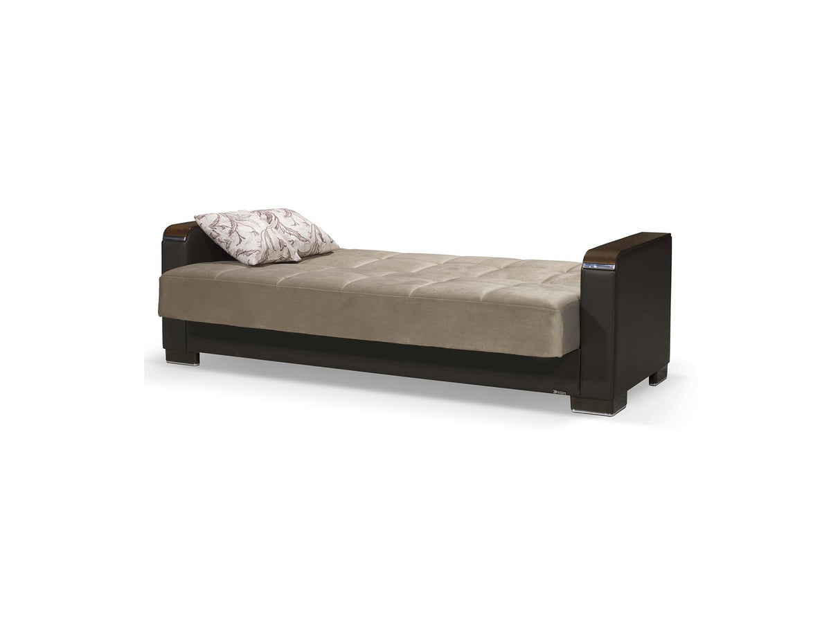 Ottomanson Armada X - Upholstered Convertible Wood Trimmed Sofabed With Storage