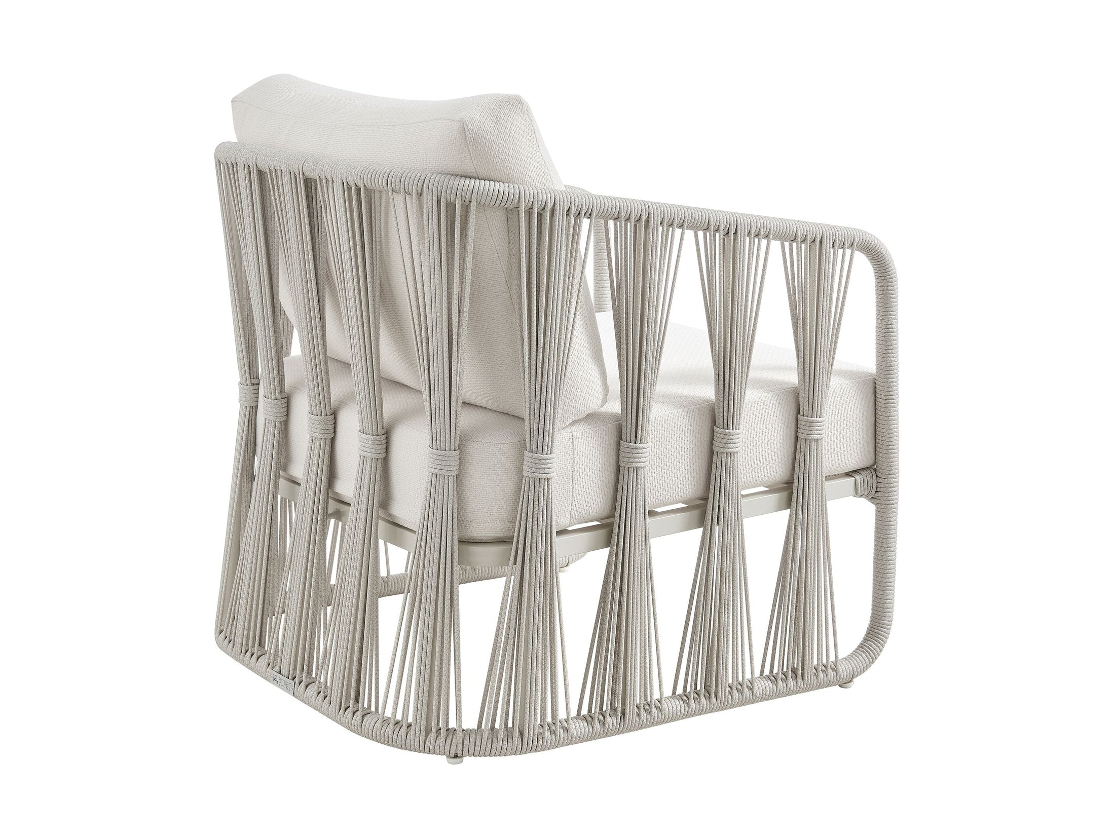 Breeze - Cream Metal Outdoor Club Chair With Cushions - Pearl