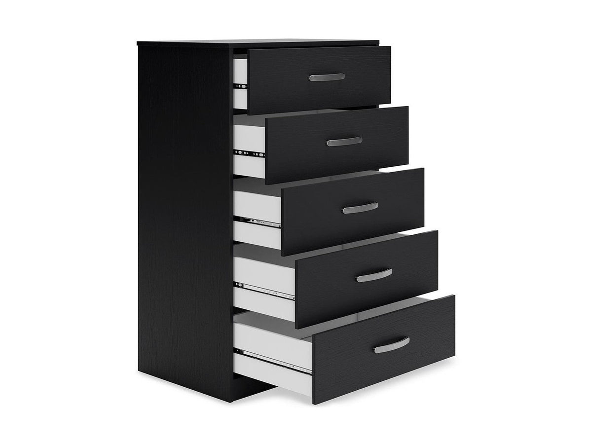 Finch - Five Drawer Chest - 46" Height - Black