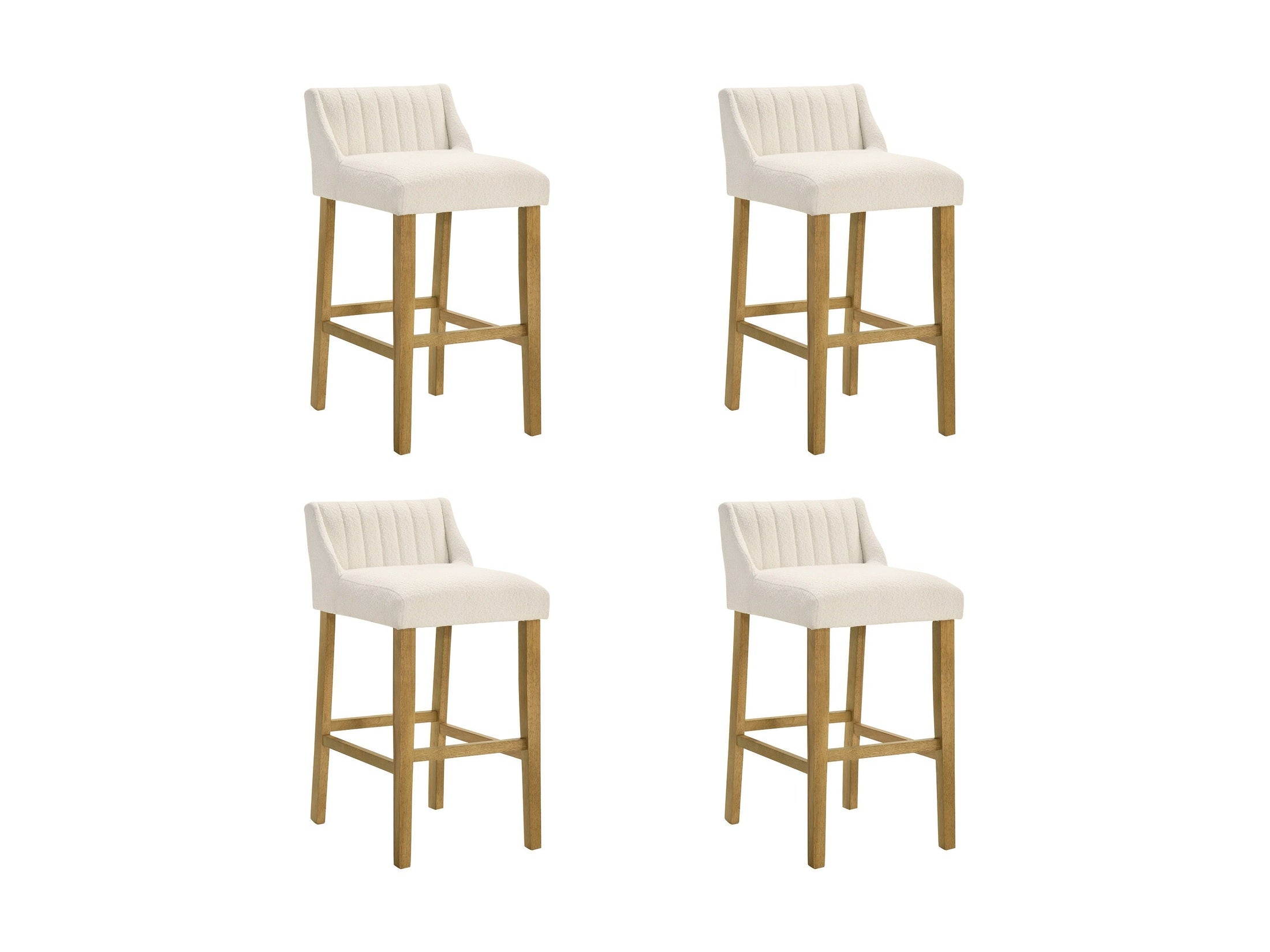 Fauna - Modern Transitional Wood Bar Height Kitchen Bar Stool