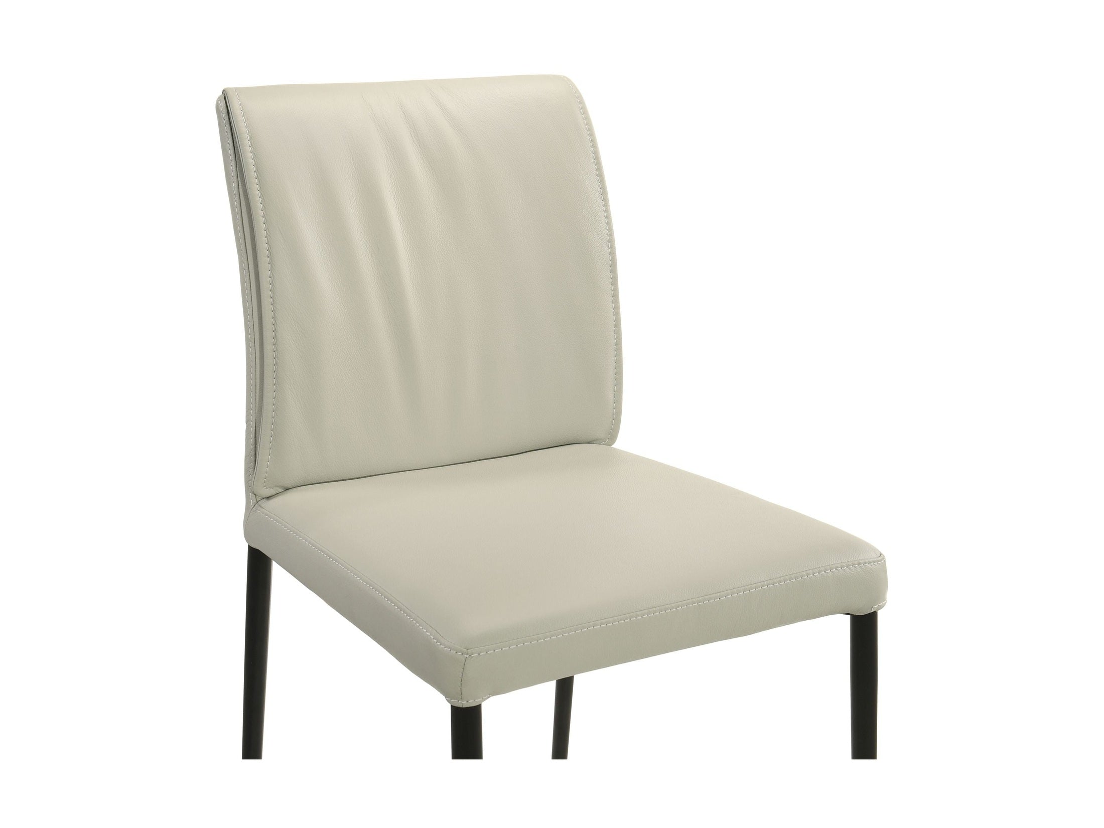 Meriam - Full Back Top Grain Leather Upholstered Metal Dining Chairs (Set of 2)