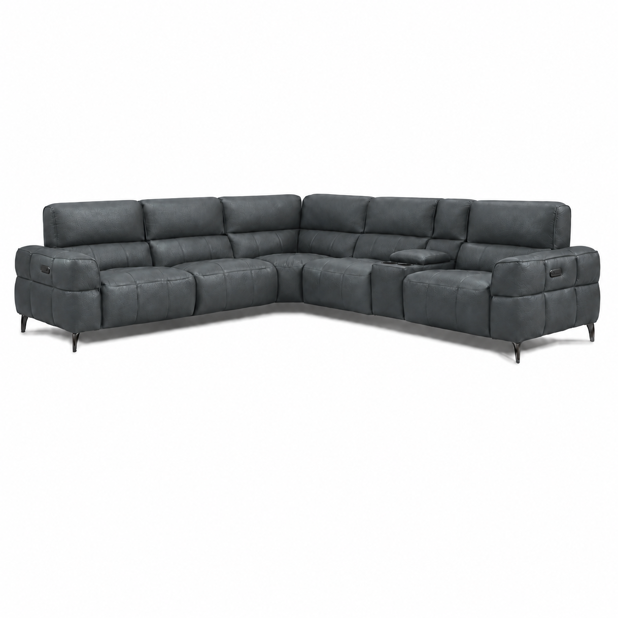 Cubo 6-Piece Sectional Sofa with Recliners, Leather