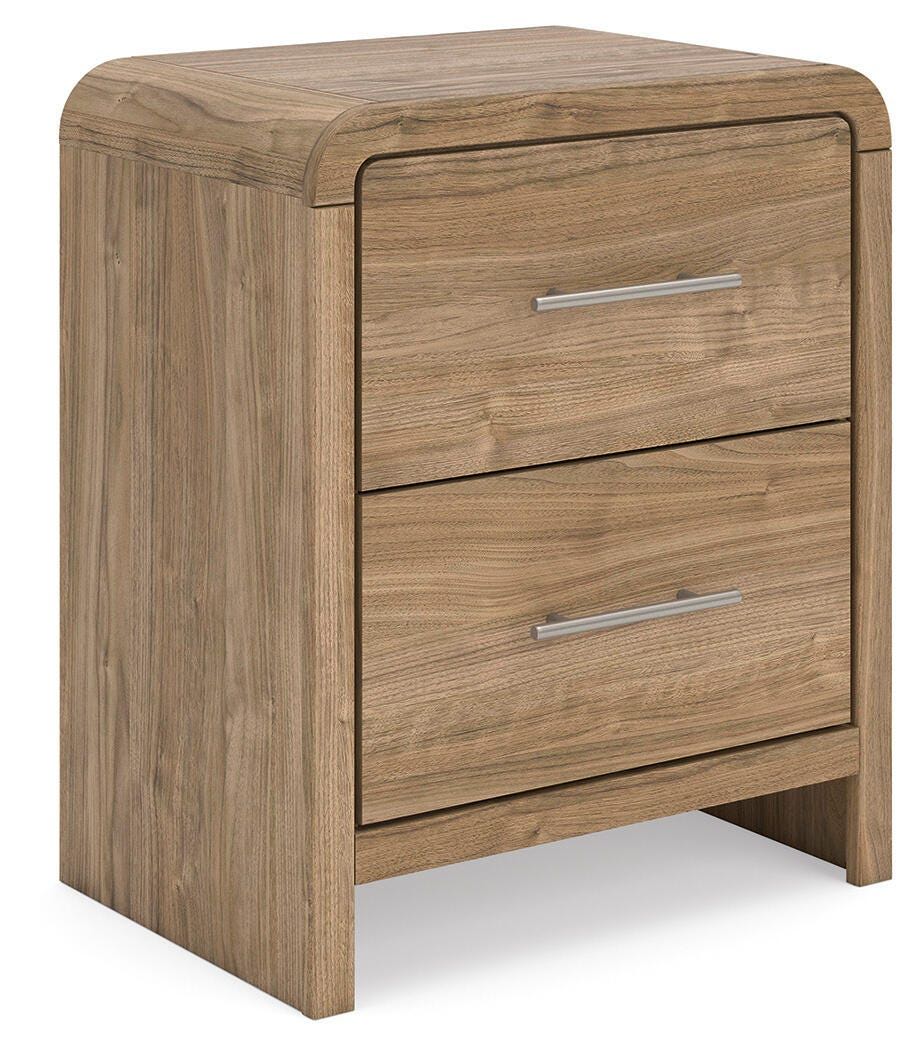 Dovander - Two Drawer Night Stand - Warm Natural Brown