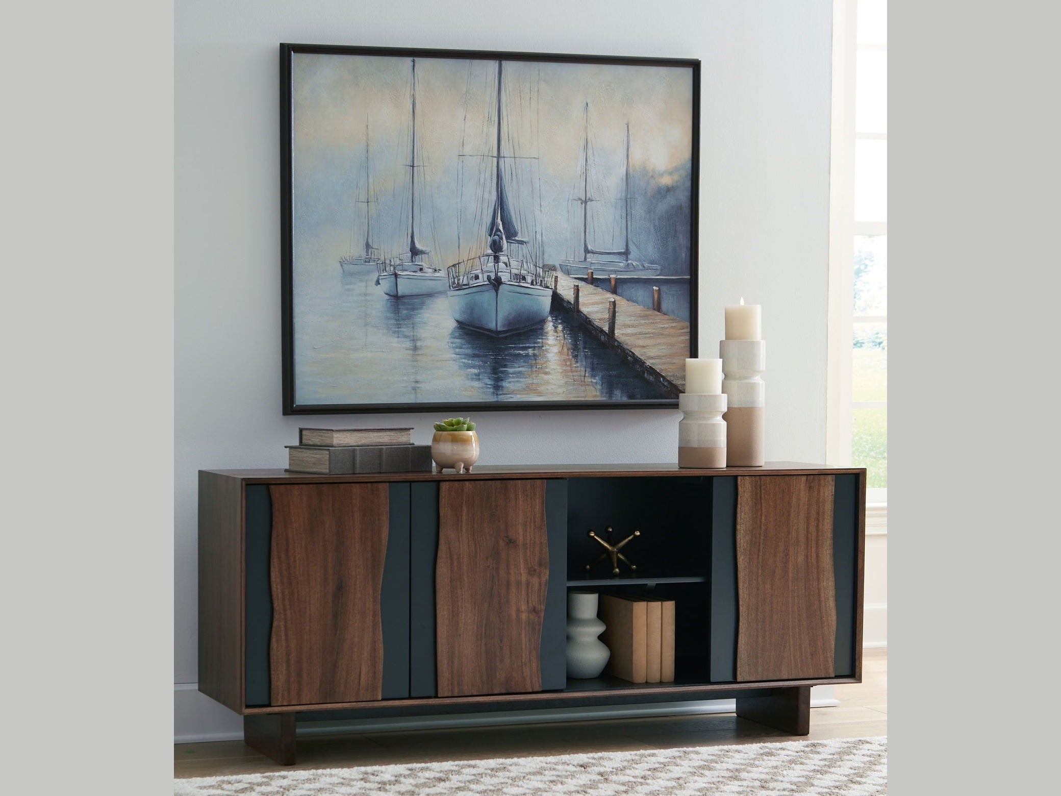 Welby - Accent Cabinet - Brown / Charcoal