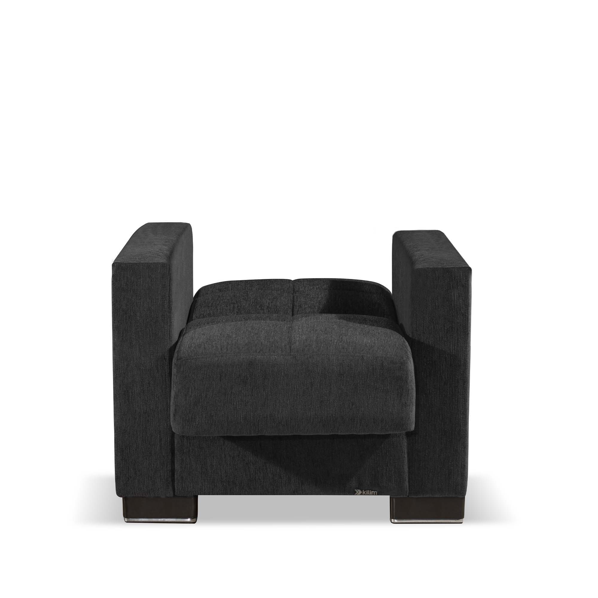 Ottomanson Armada - Upholstered Convertible Armchair With Storage - Chenille