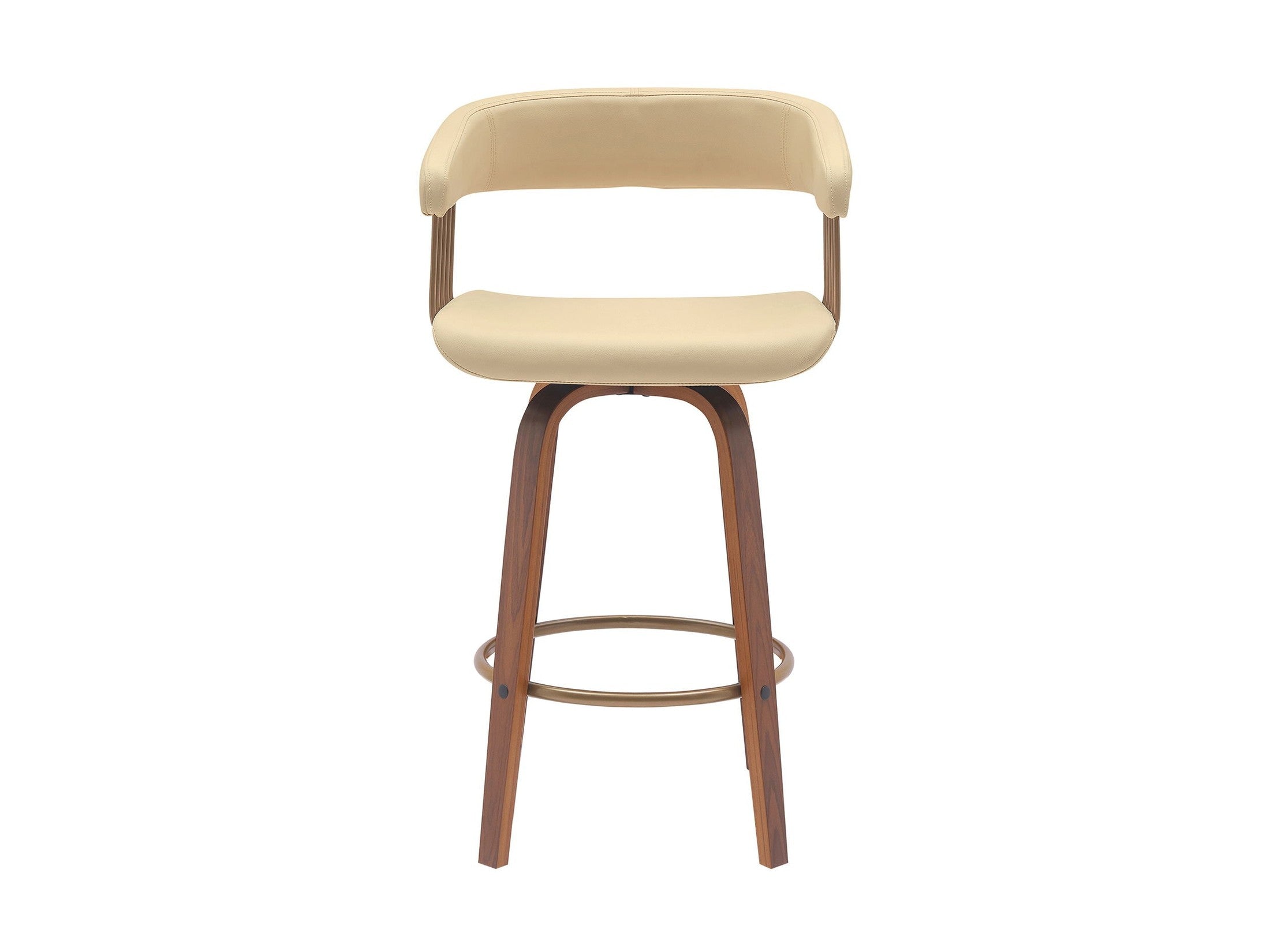 Topanga - Swivel Walnut Wood Stool