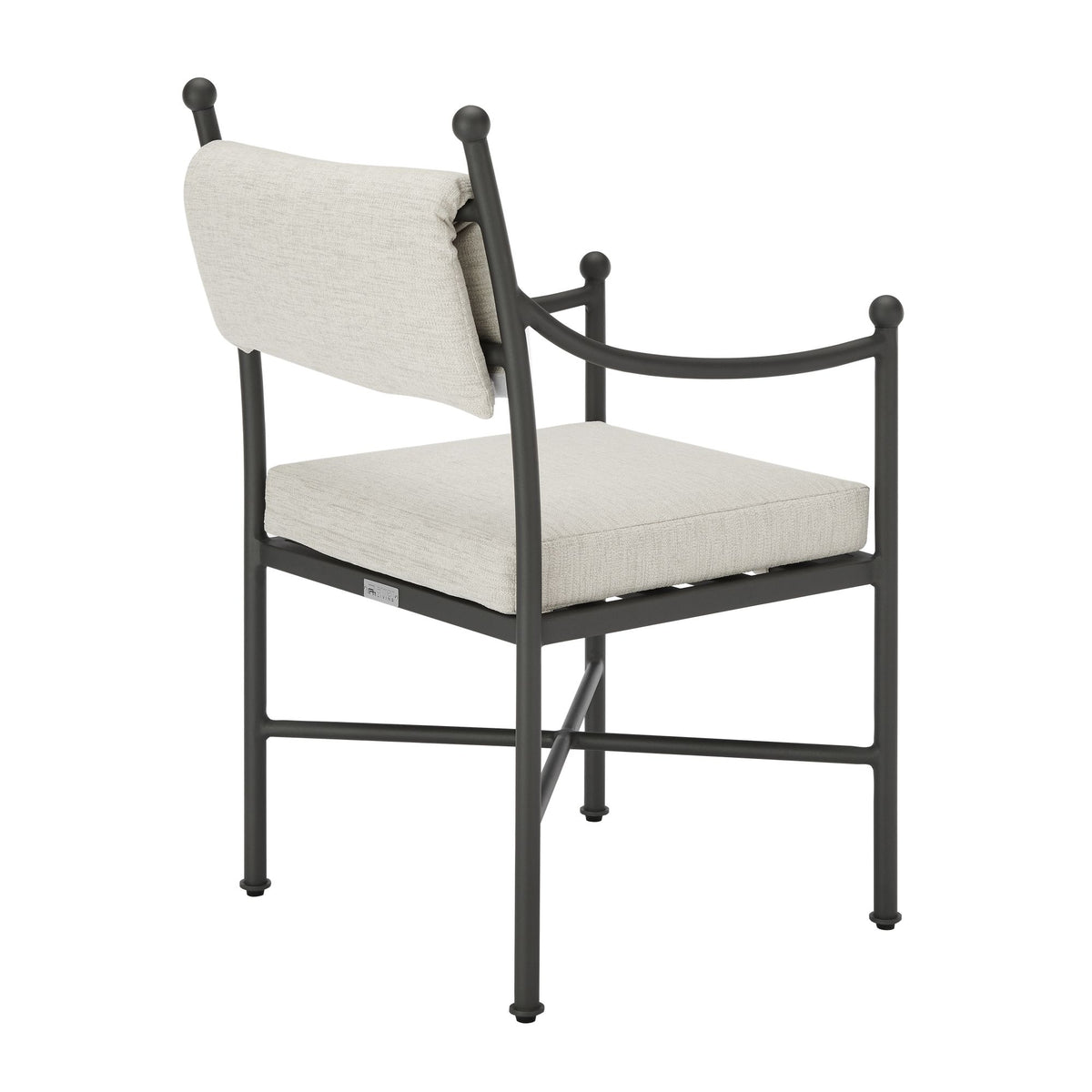 Leni - Outdoor Armchair With Cushions And Powder Coated Aluminum Frame - Moonveil / Warm Gray