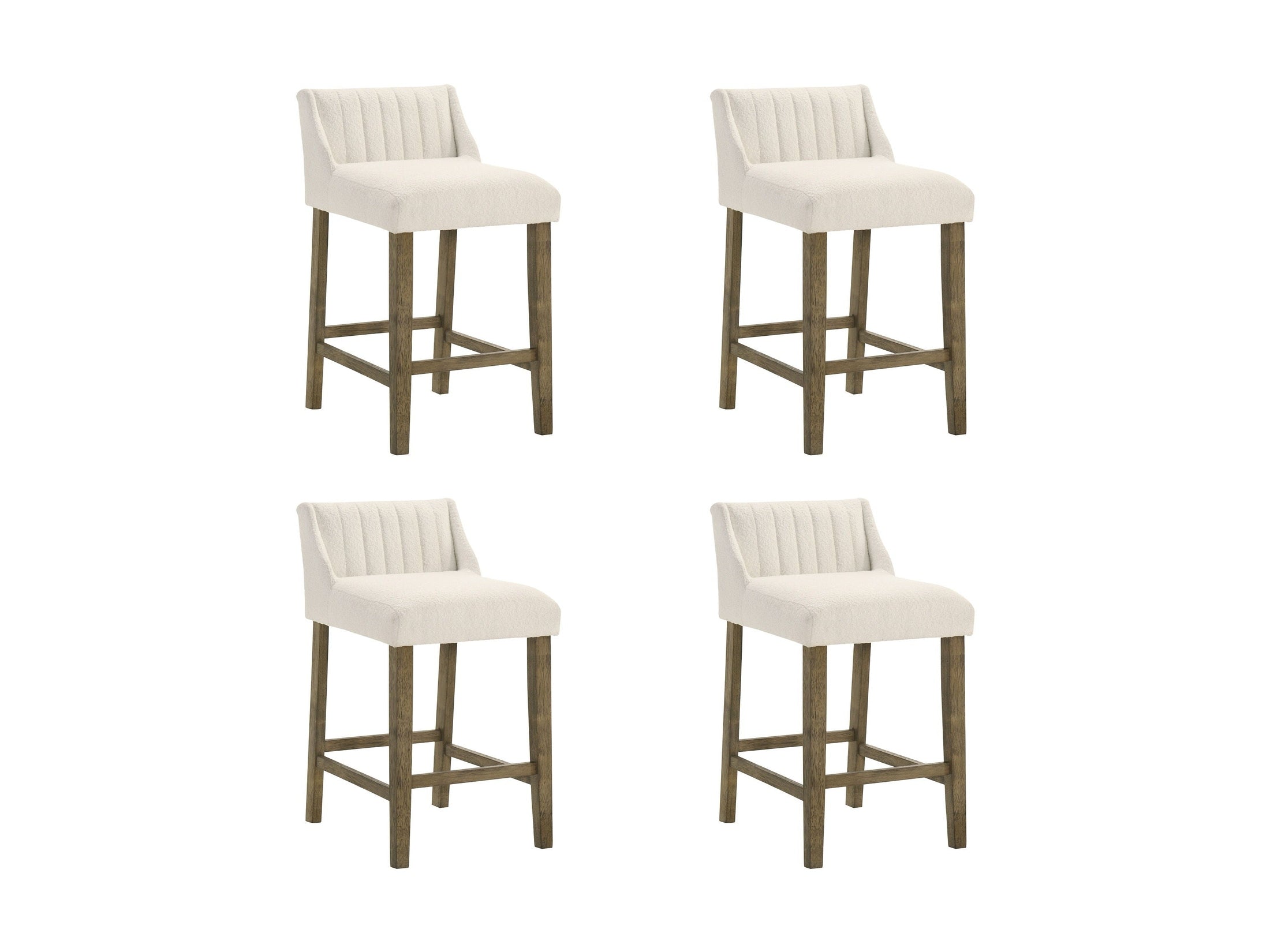 Fauna - Modern Transitional Wood Counter Height Kitchen Bar Stool
