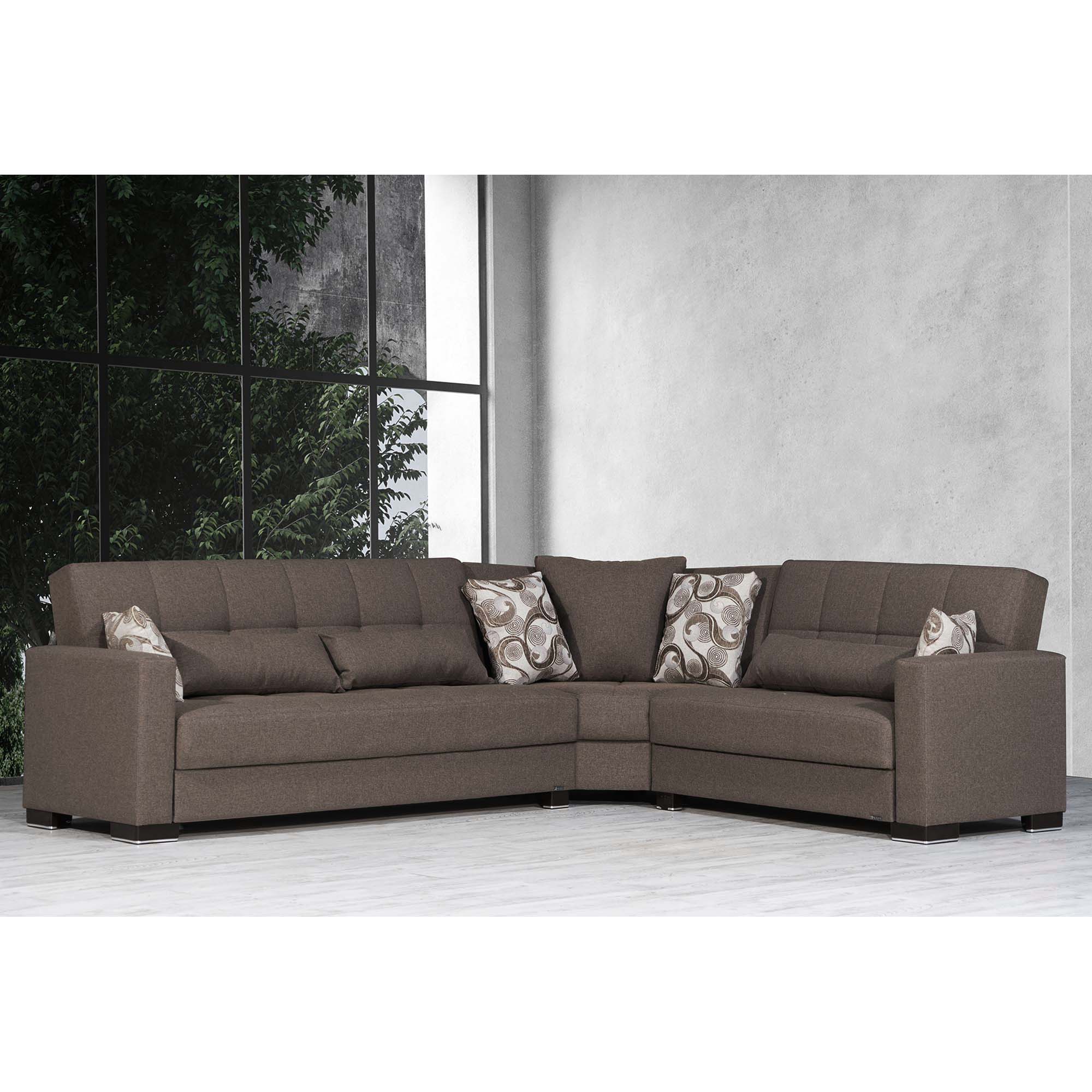 Ottomanson Armada - Upholstered Convertible Sectional With Storage - Polyester