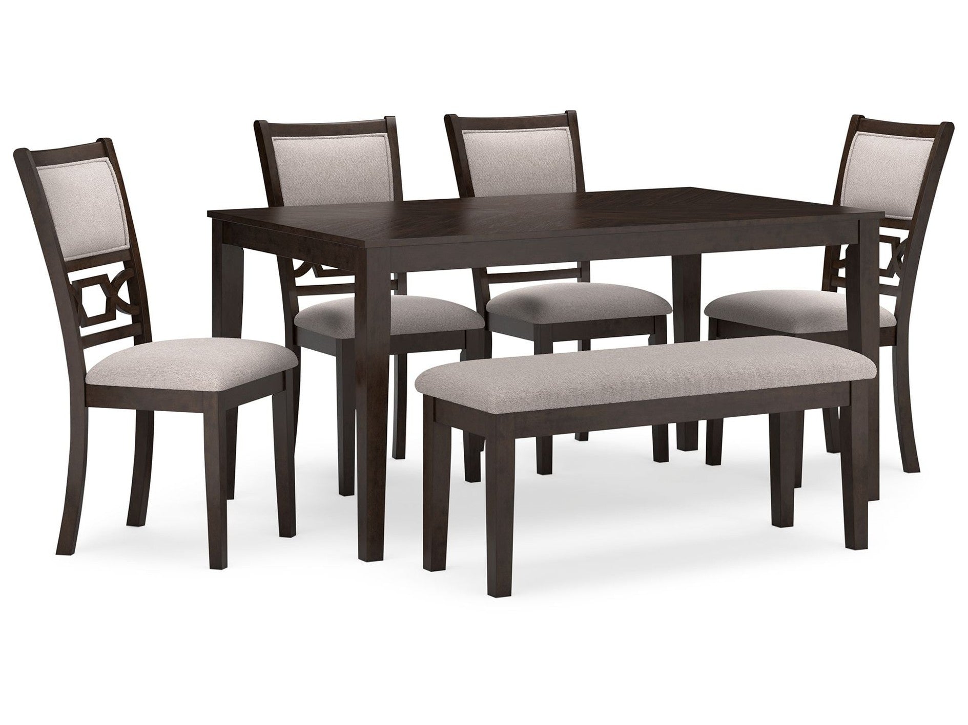 Langwest - Dining Room Table Set (Set of 6) - Brown