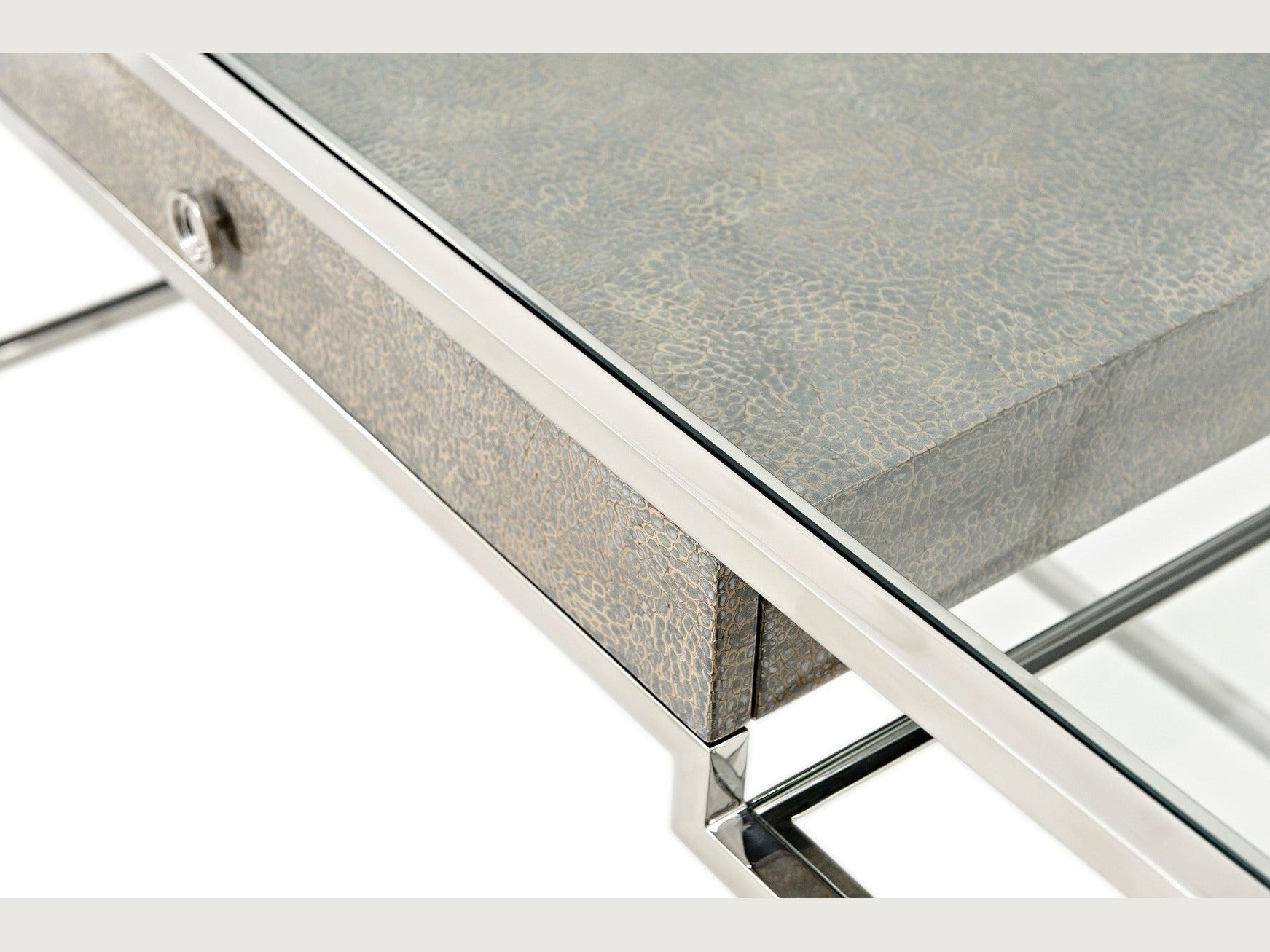 Theodore Alexander Tintagel Desk , Blue Mottled Eggshell