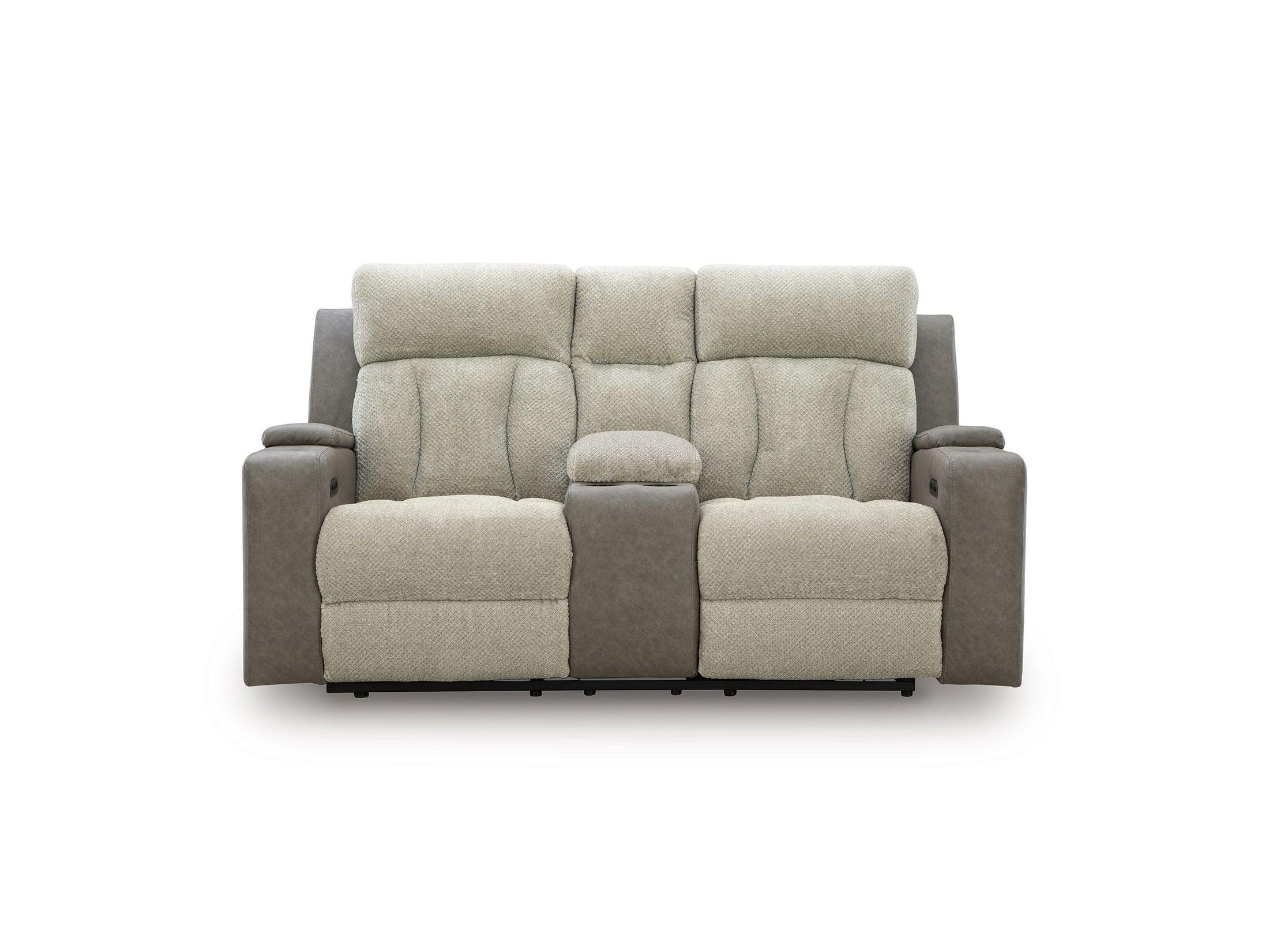 WhipLash - Power Reclining Loveseat With Console / Adj Headrest - Sisal