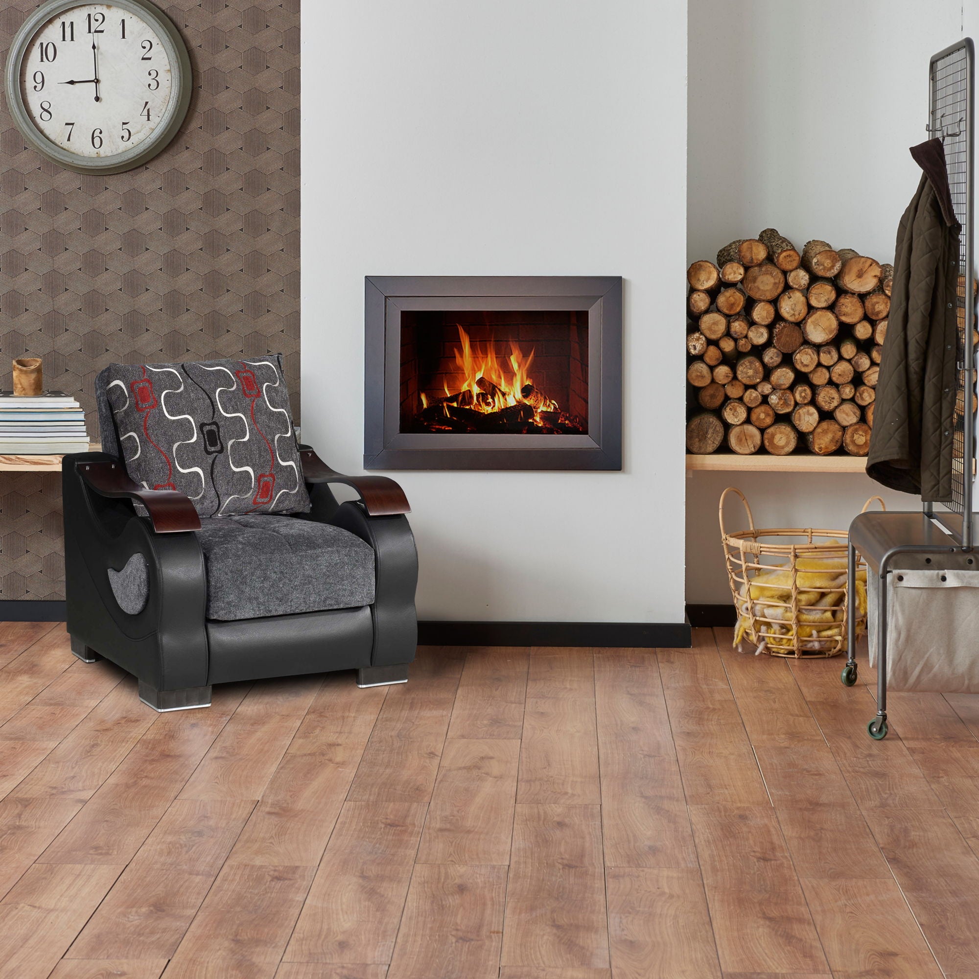 Ottomanson Metroplex - Upholstered Convertible Armchair With Storage