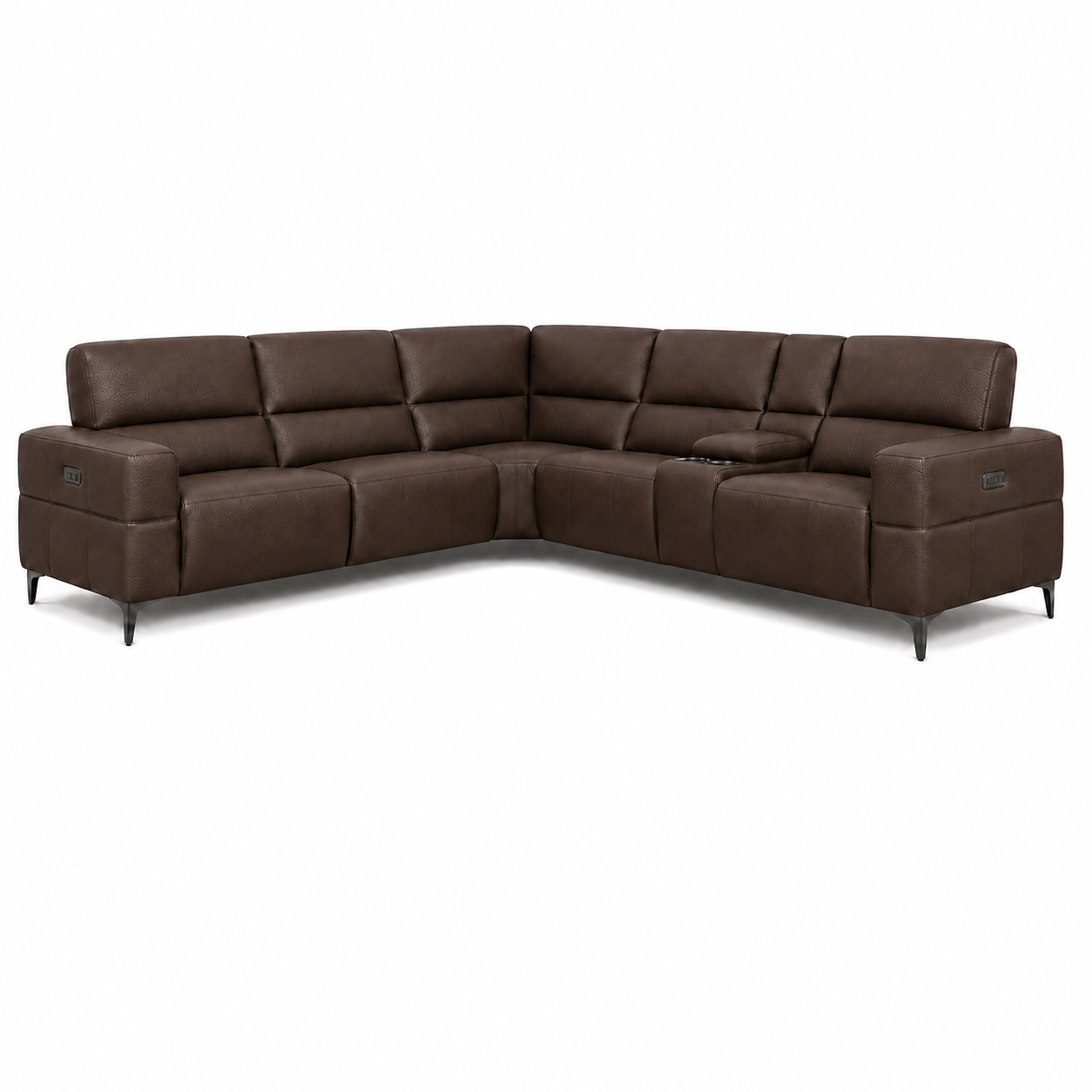 Cubo 6-Piece Sectional Sofa with Recliners, Leather