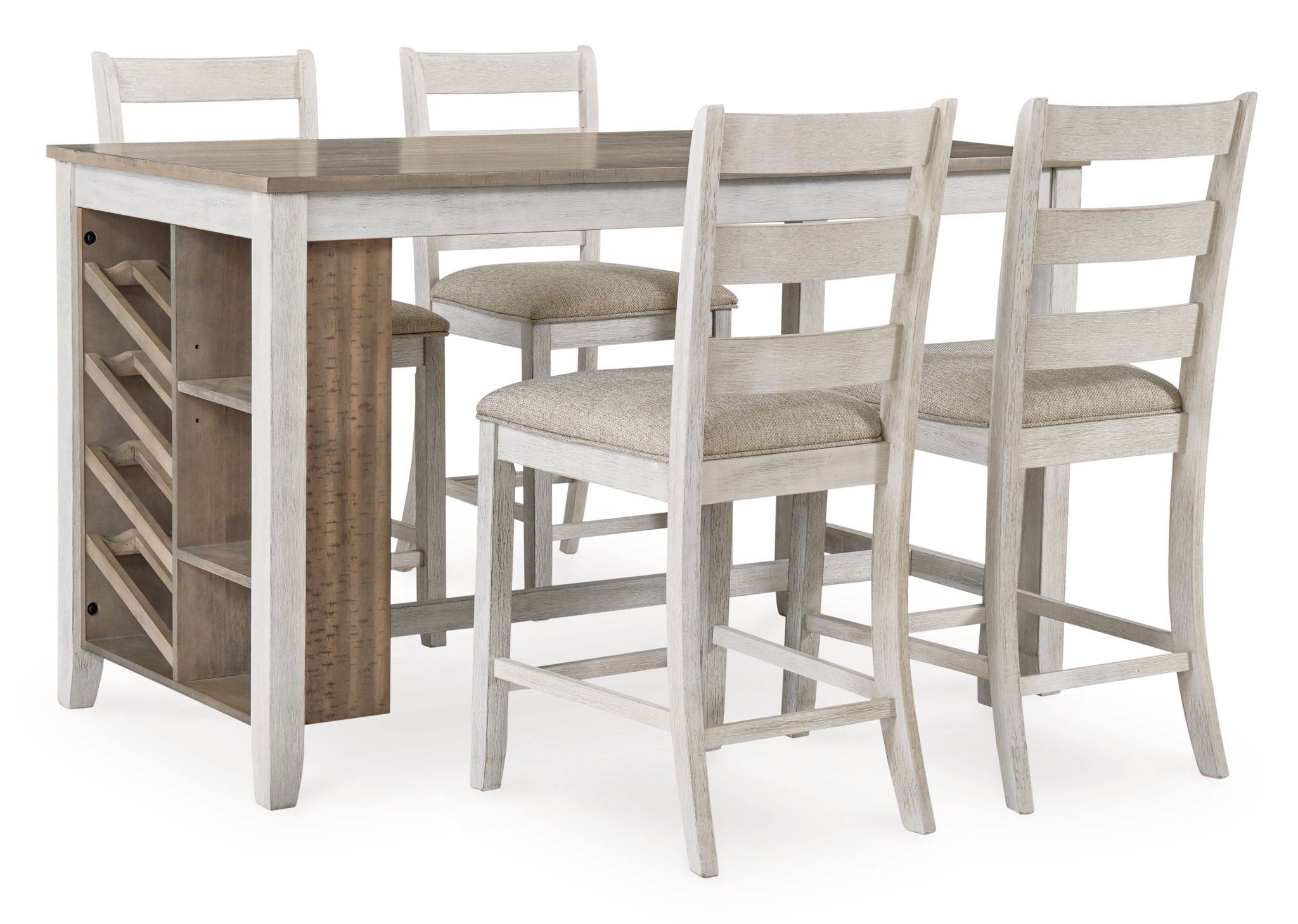 Skempton - Rectangular Counter Table With Storage - White